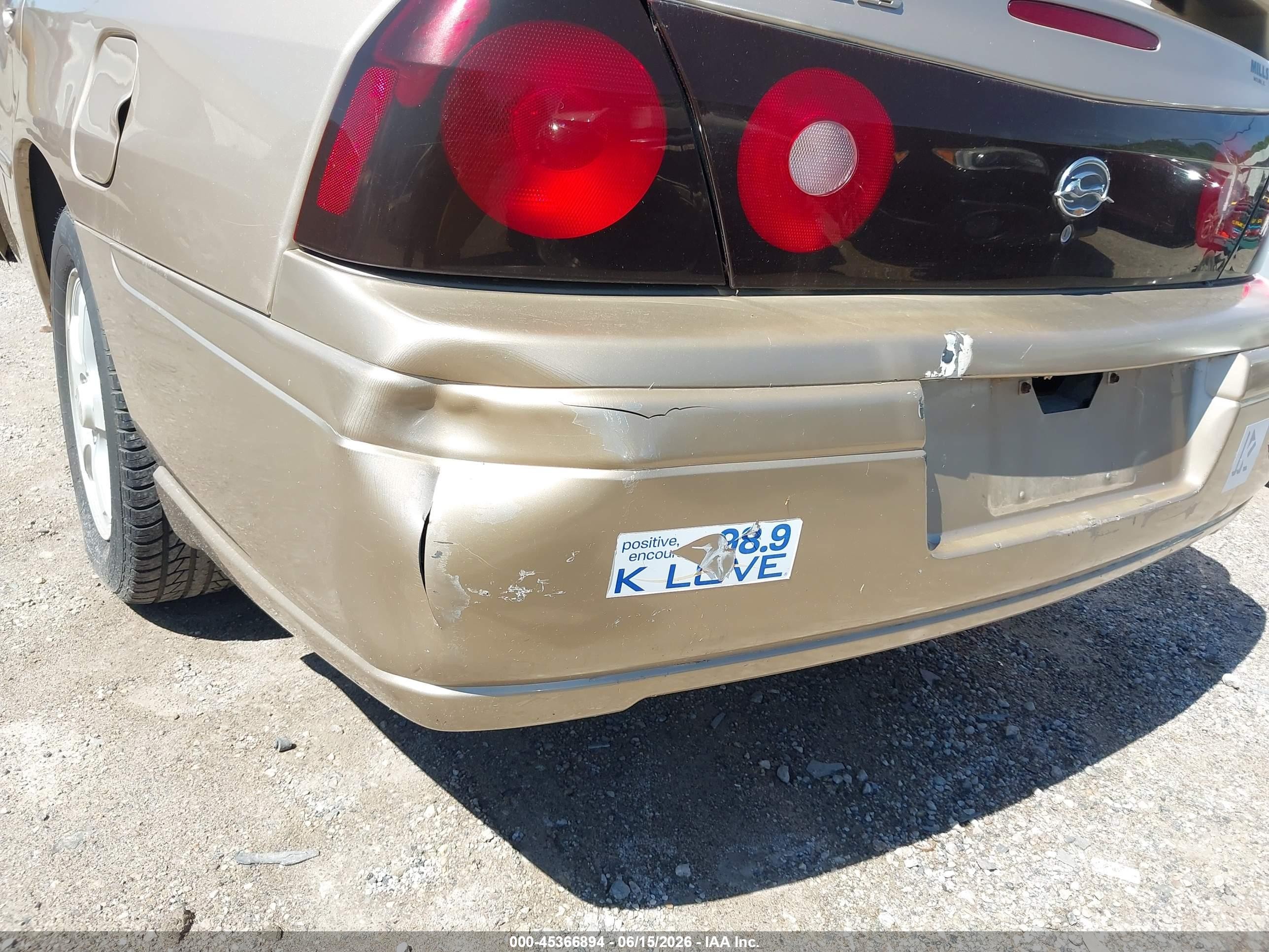 2005 Chevrolet Impala Ls Золотой vin: 2G1WH52K459116578