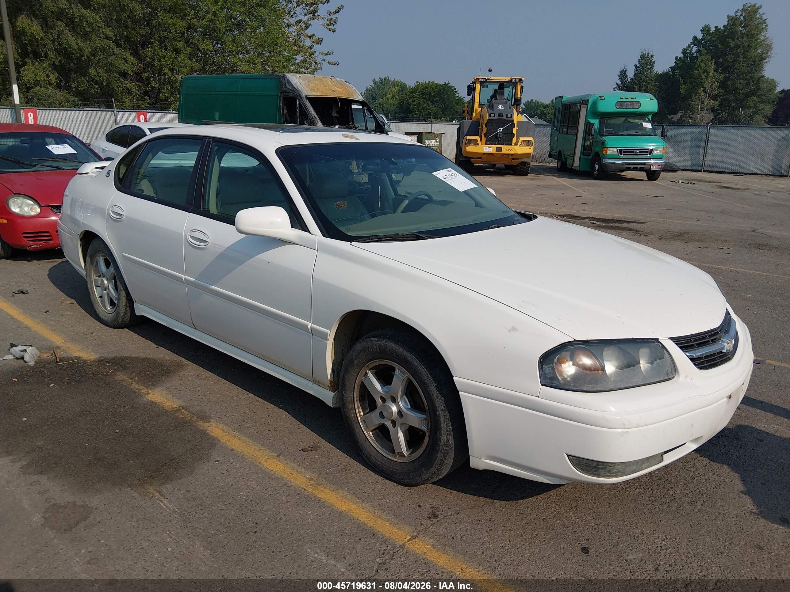 2005 Chevrolet Impala Ls White vin: 2G1WH52K559114807