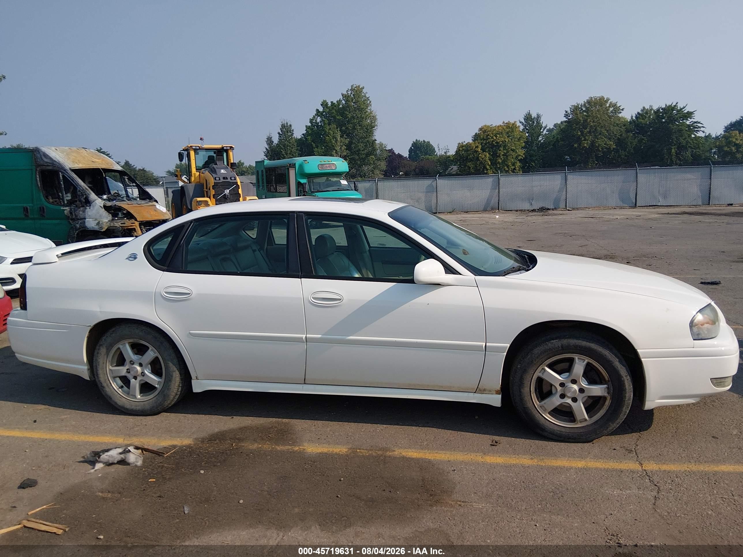 2005 Chevrolet Impala Ls White vin: 2G1WH52K559114807