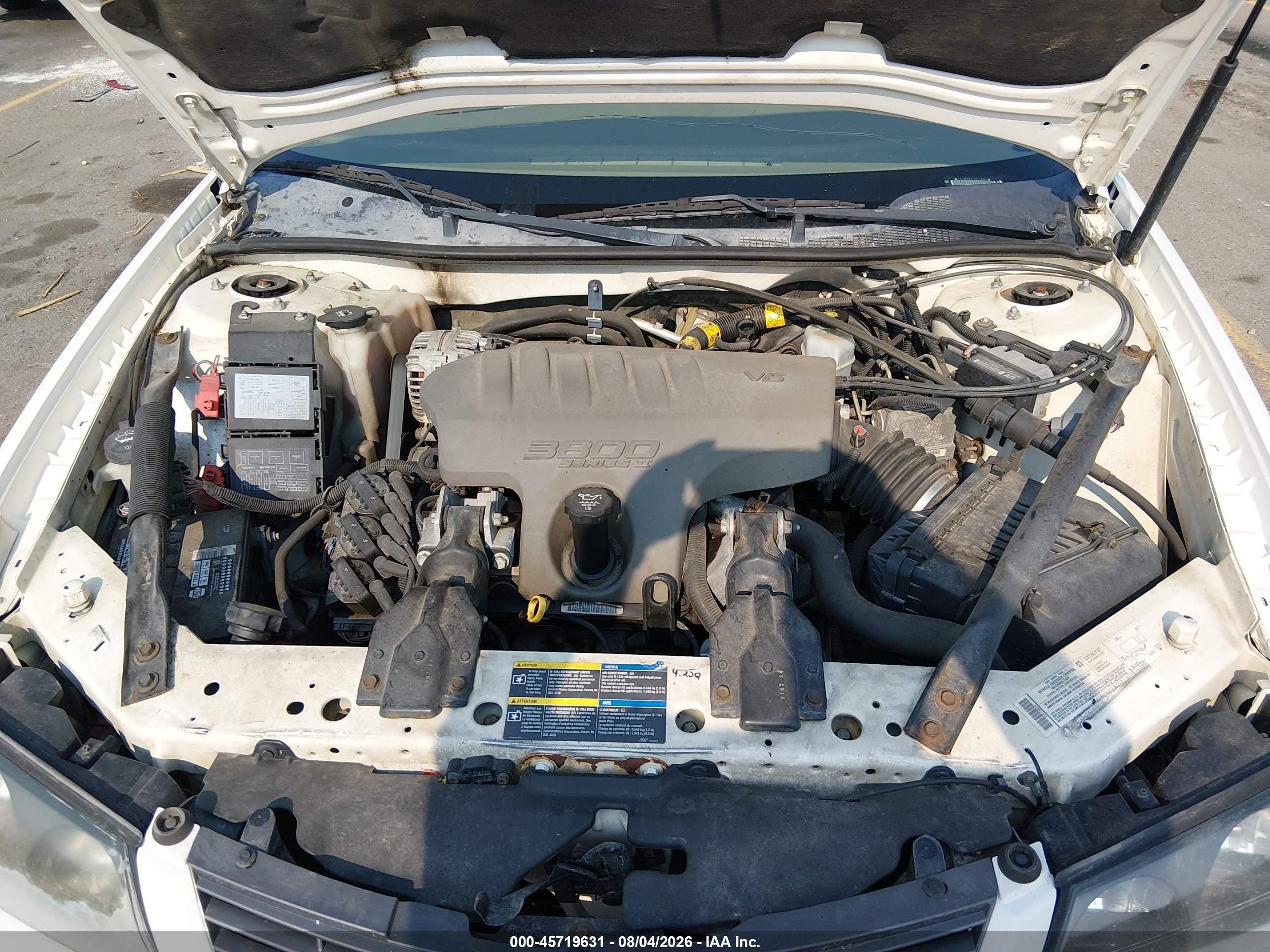 2005 Chevrolet Impala Ls White vin: 2G1WH52K559114807