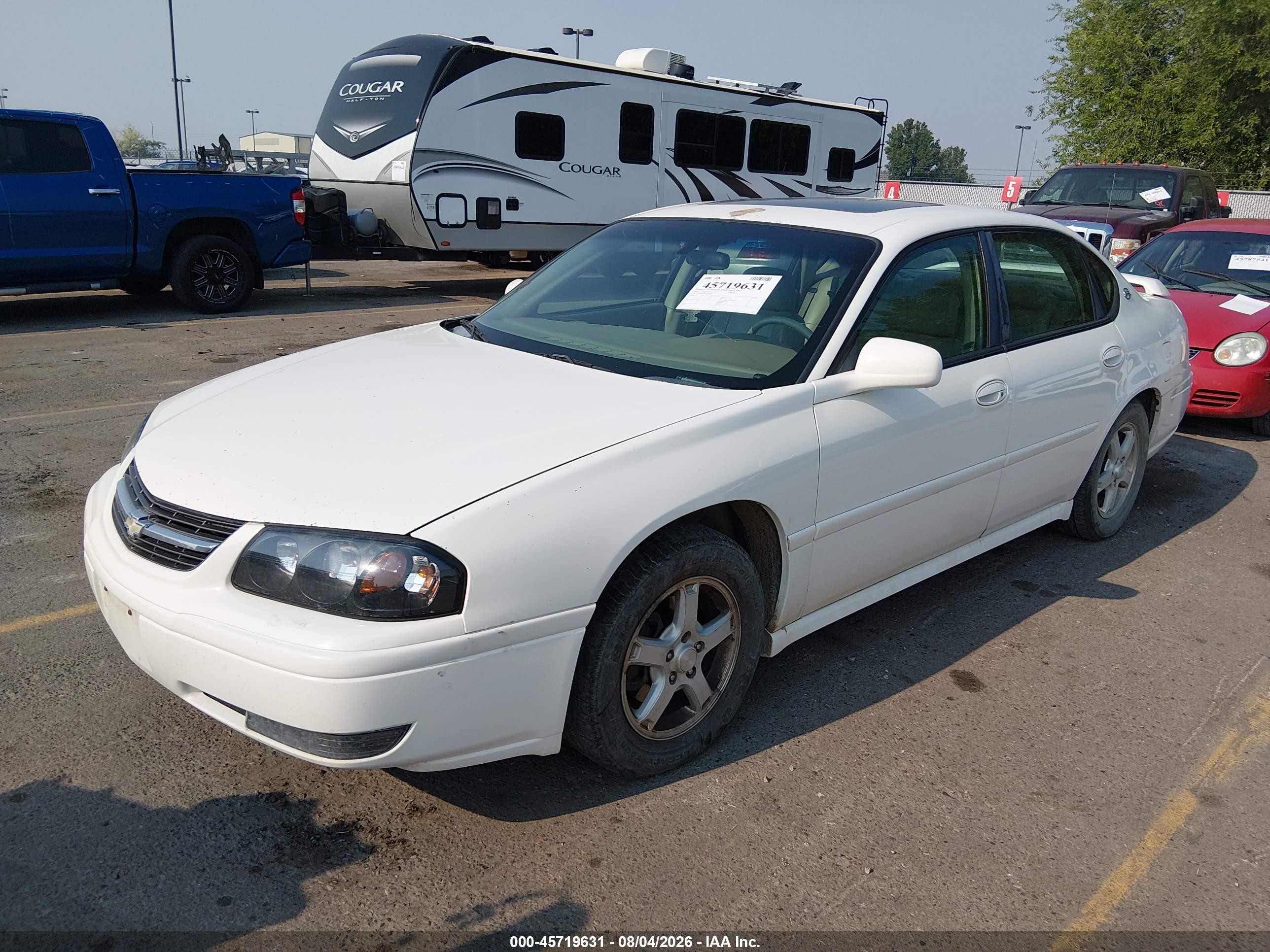 2005 Chevrolet Impala Ls White vin: 2G1WH52K559114807