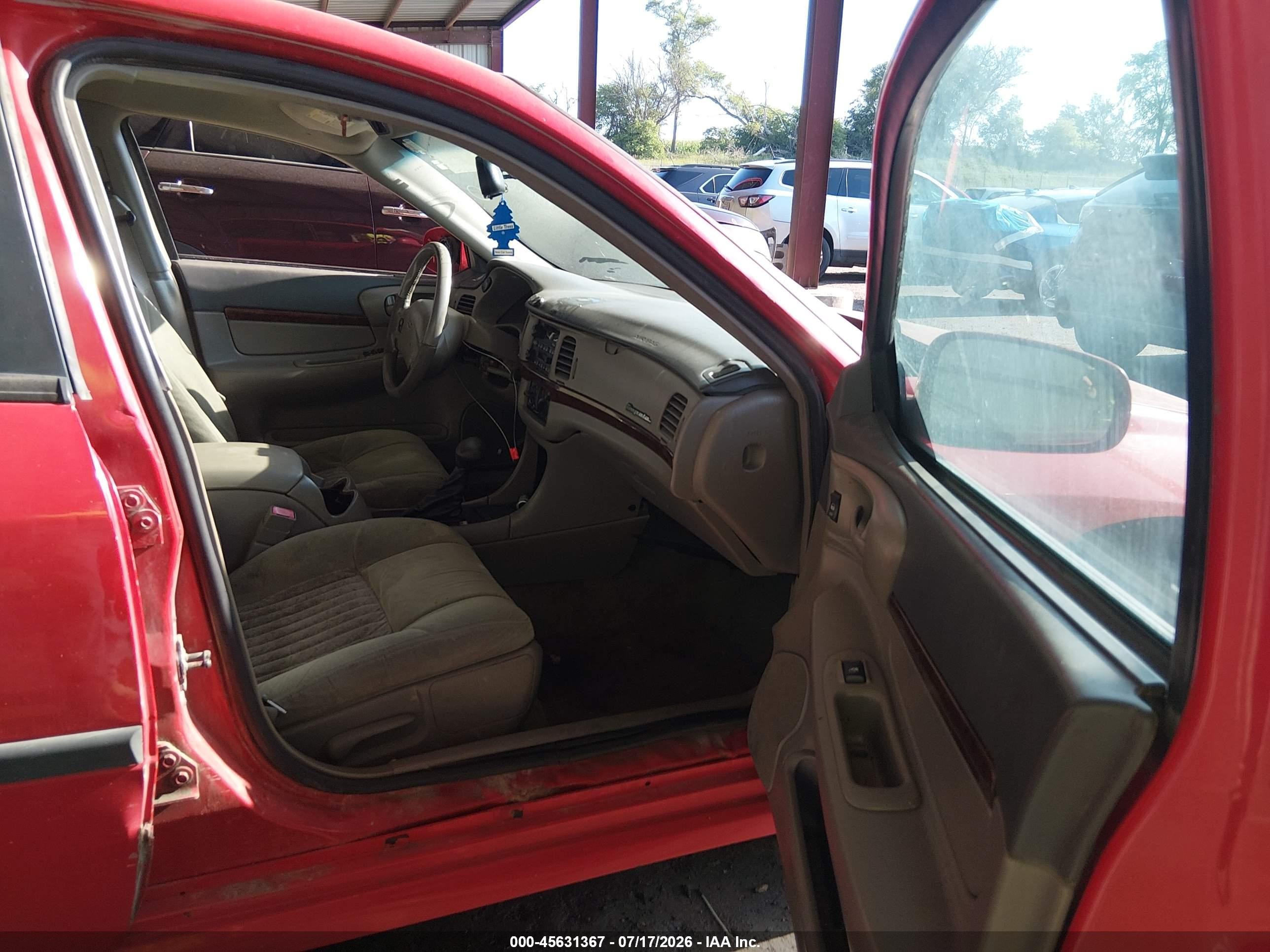 2003 Chevrolet Impala Ls Red vin: 2G1WH52K639163155