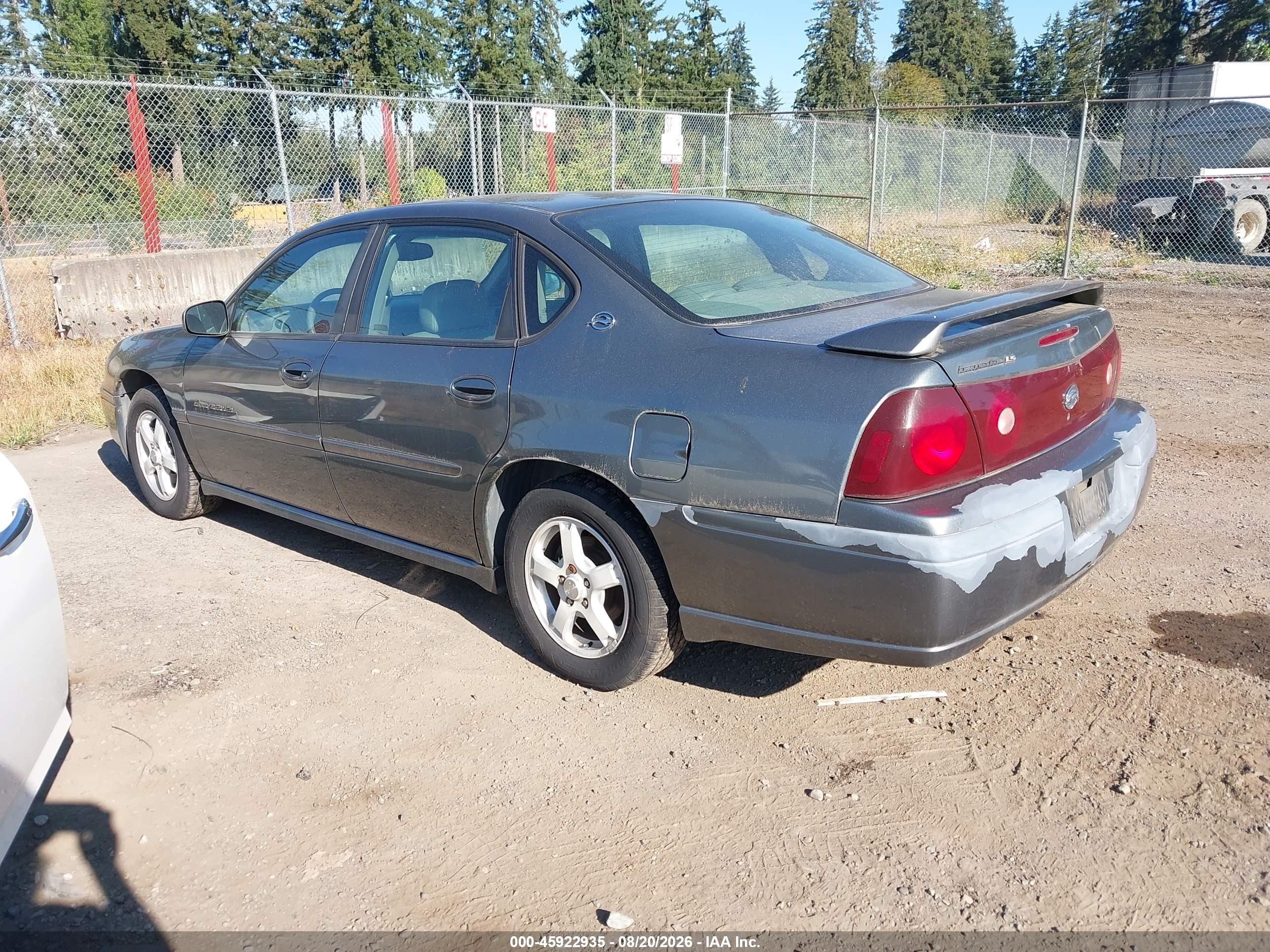 2004 Chevrolet Impala Ls Gray vin: 2G1WH52K649158054