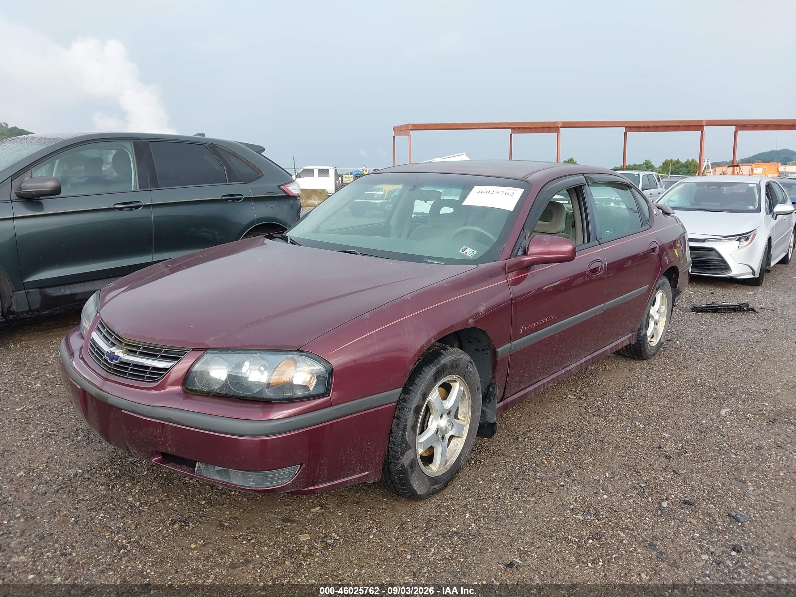 2003 Chevrolet Impala Ls Purple vin: 2G1WH52K739136465