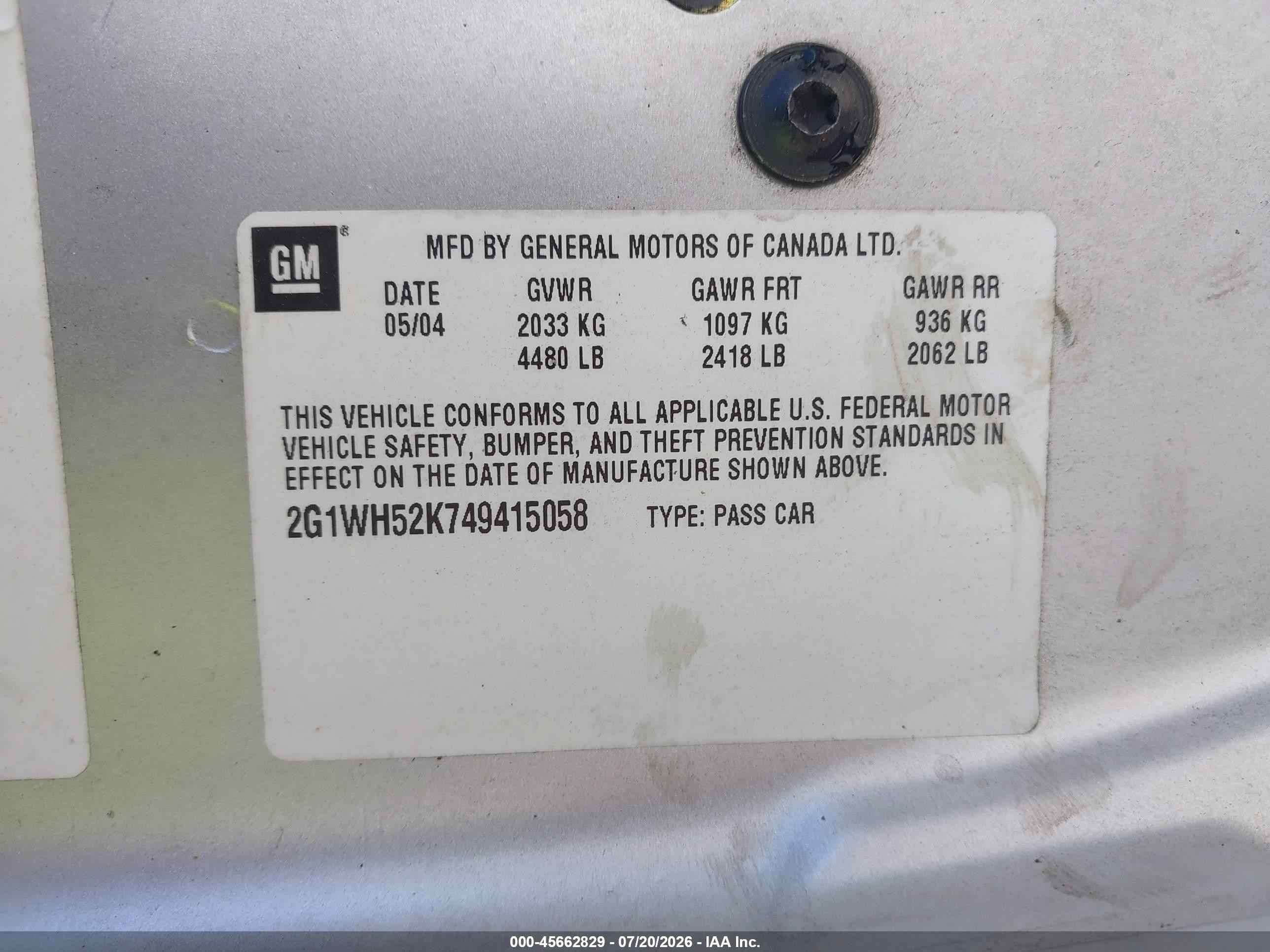 2004 Chevrolet Impala Ls Silver vin: 2G1WH52K749415058