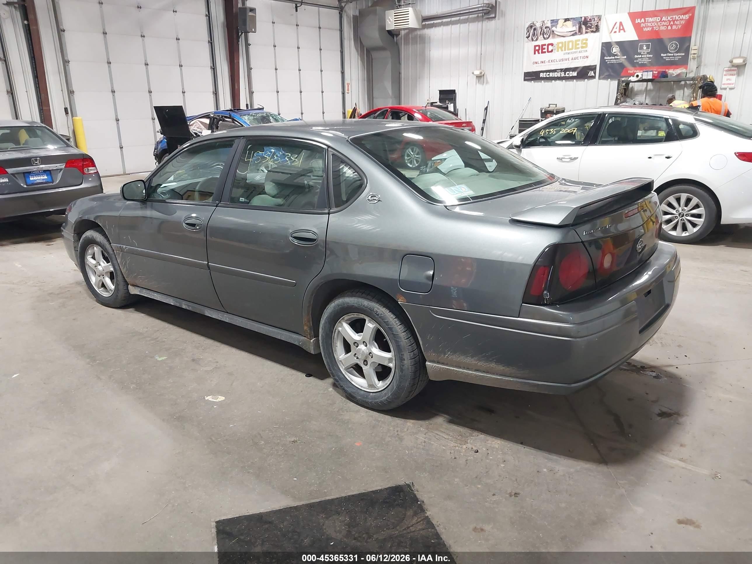2005 Chevrolet Impala Ls Серый vin: 2G1WH52K759282318