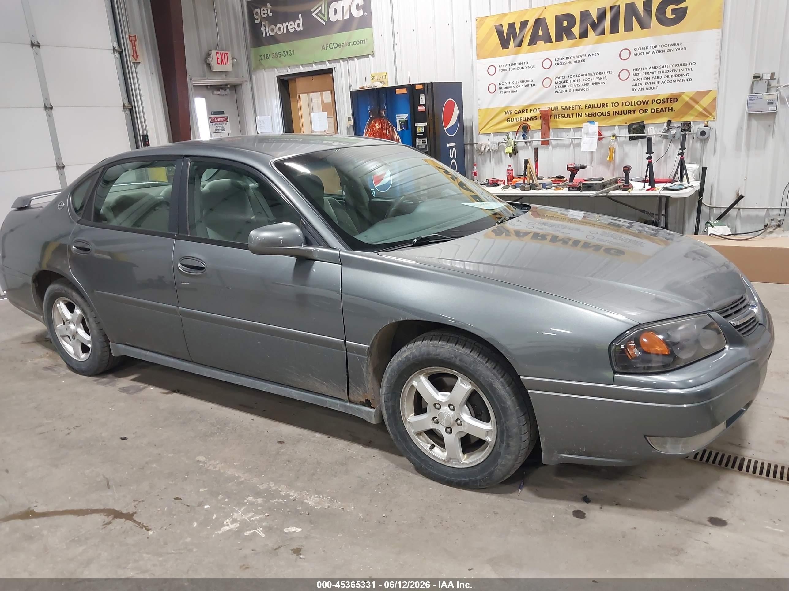 2005 Chevrolet Impala Ls Серый vin: 2G1WH52K759282318