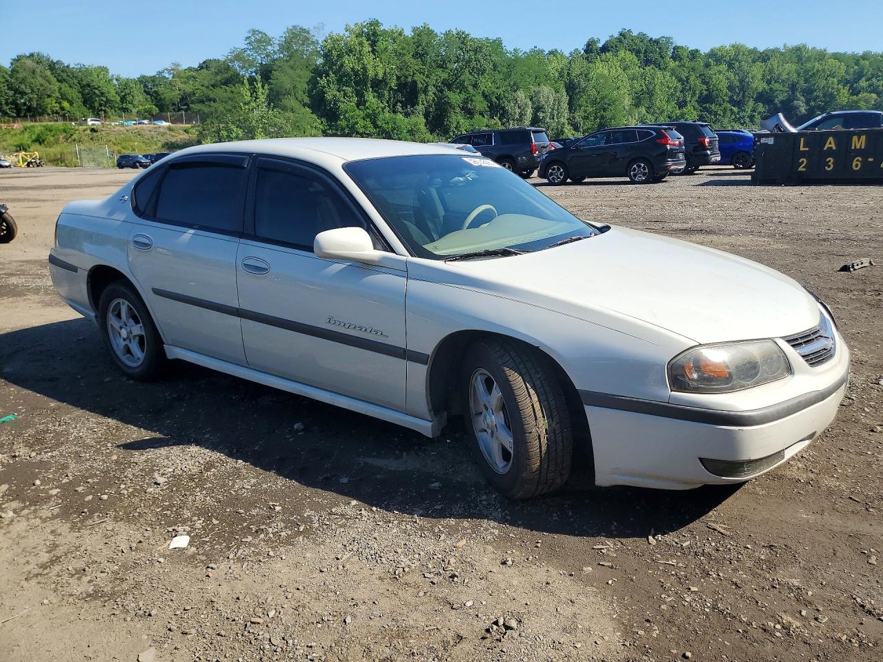 2003 Chevrolet Impala Ls White vin: 2G1WH52K939183352