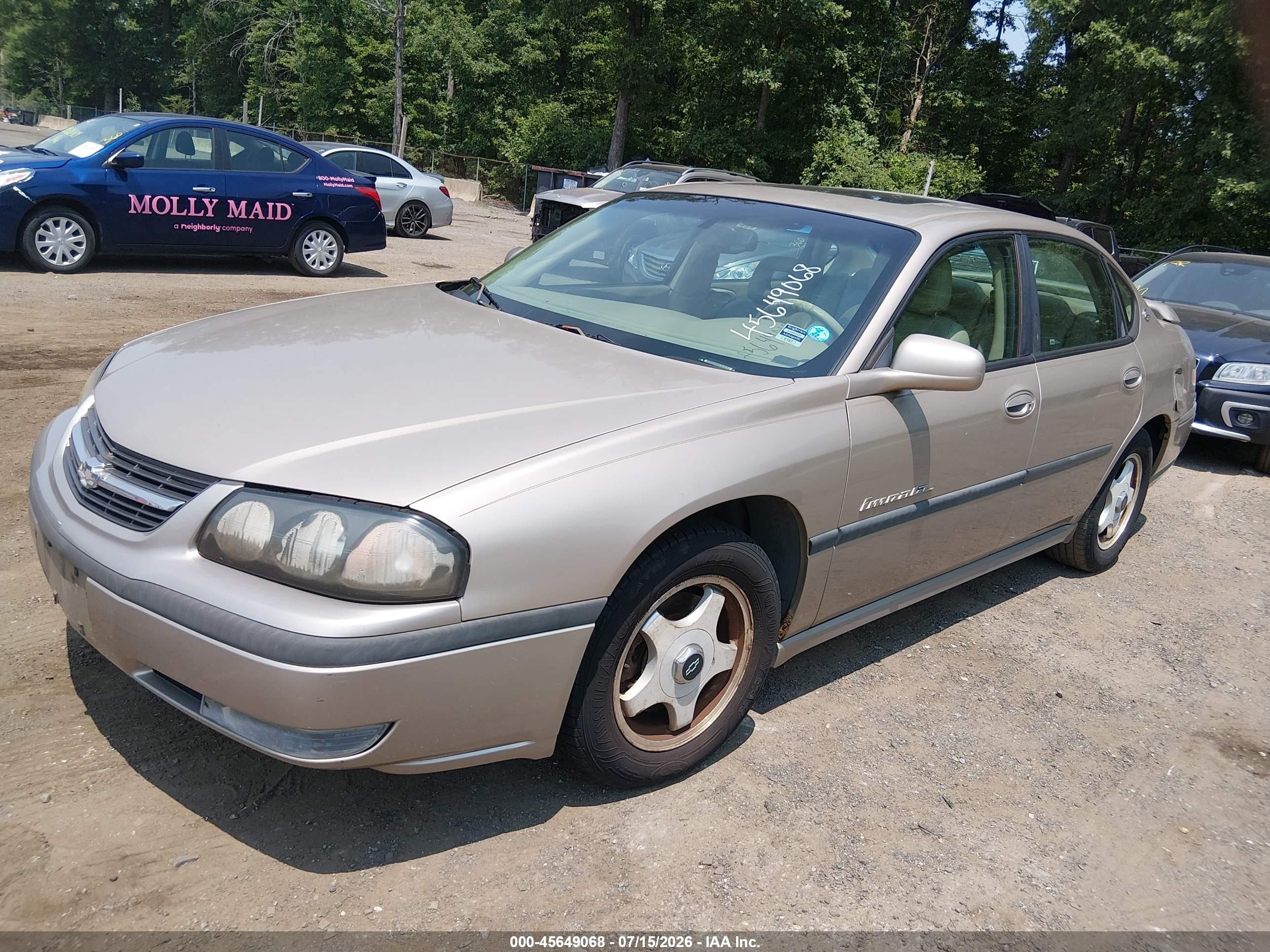 2003 Chevrolet Impala Ls Gold vin: 2G1WH52K939357808