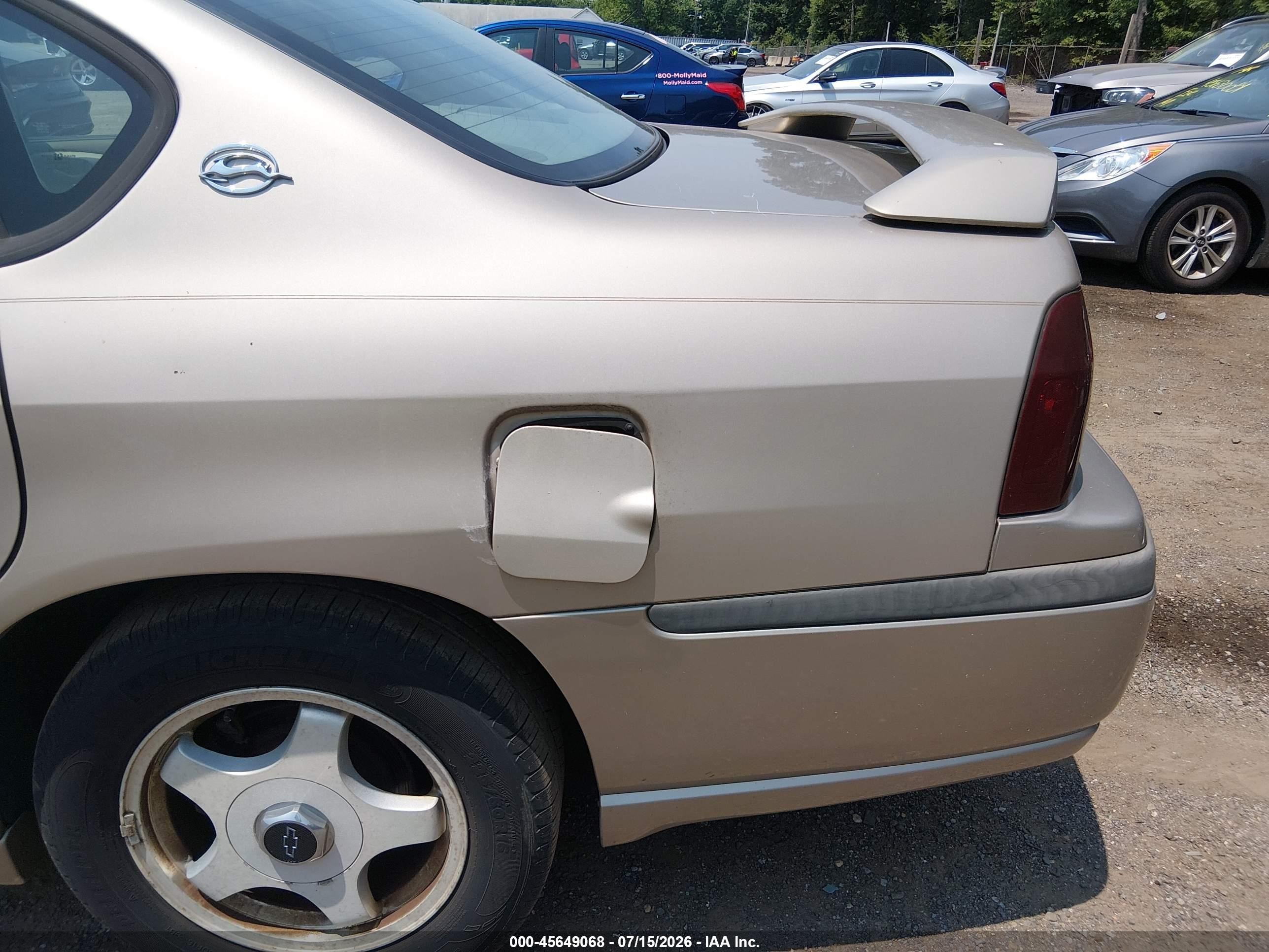 2003 Chevrolet Impala Ls Gold vin: 2G1WH52K939357808