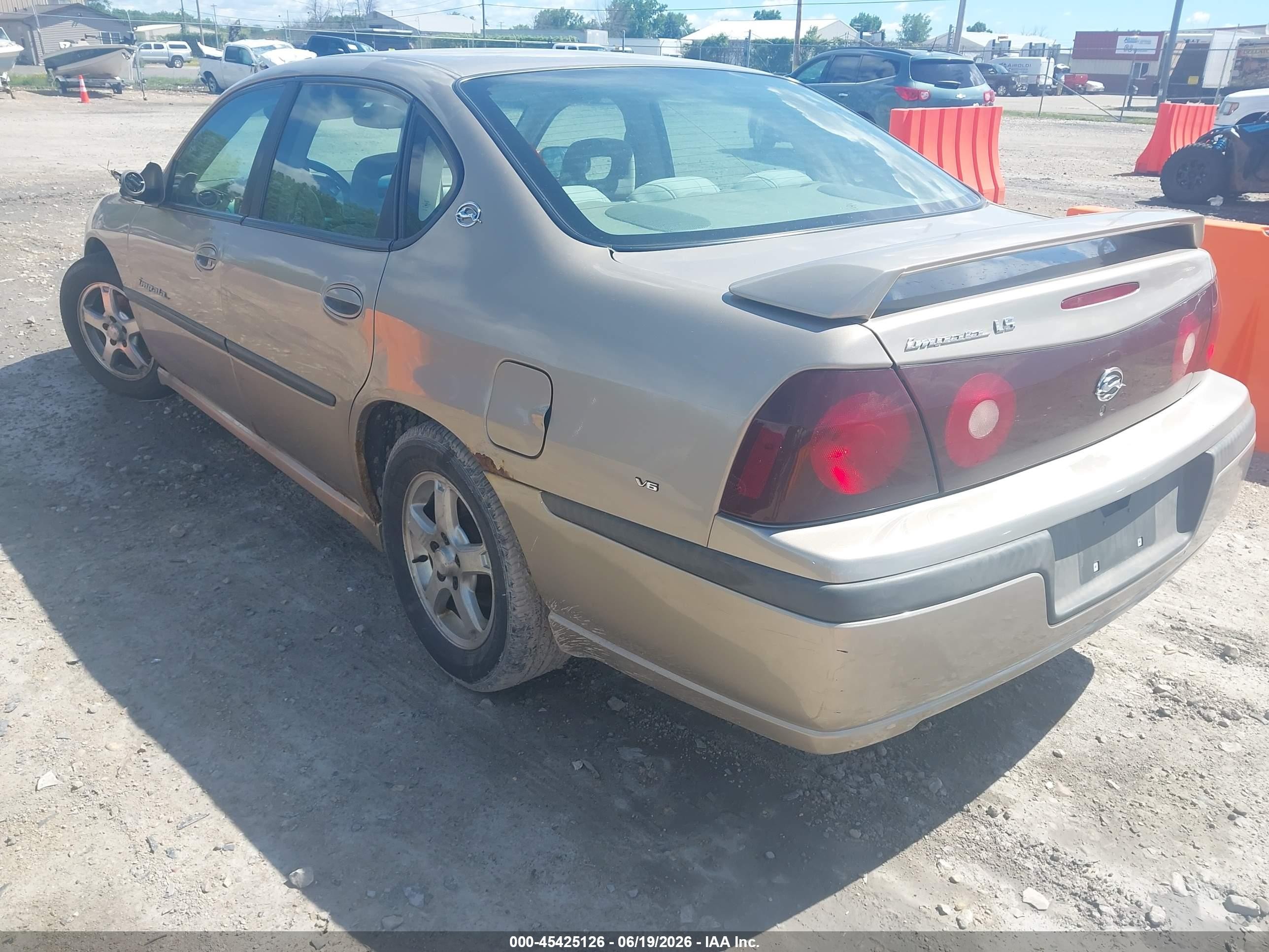 2003 Chevrolet Impala Ls Cream vin: 2G1WH52K939436119