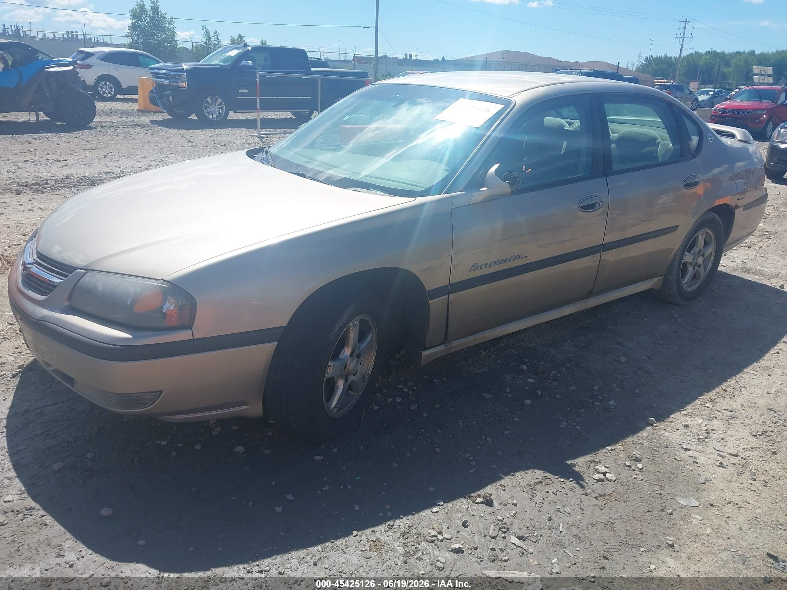 2003 Chevrolet Impala Ls Cream vin: 2G1WH52K939436119