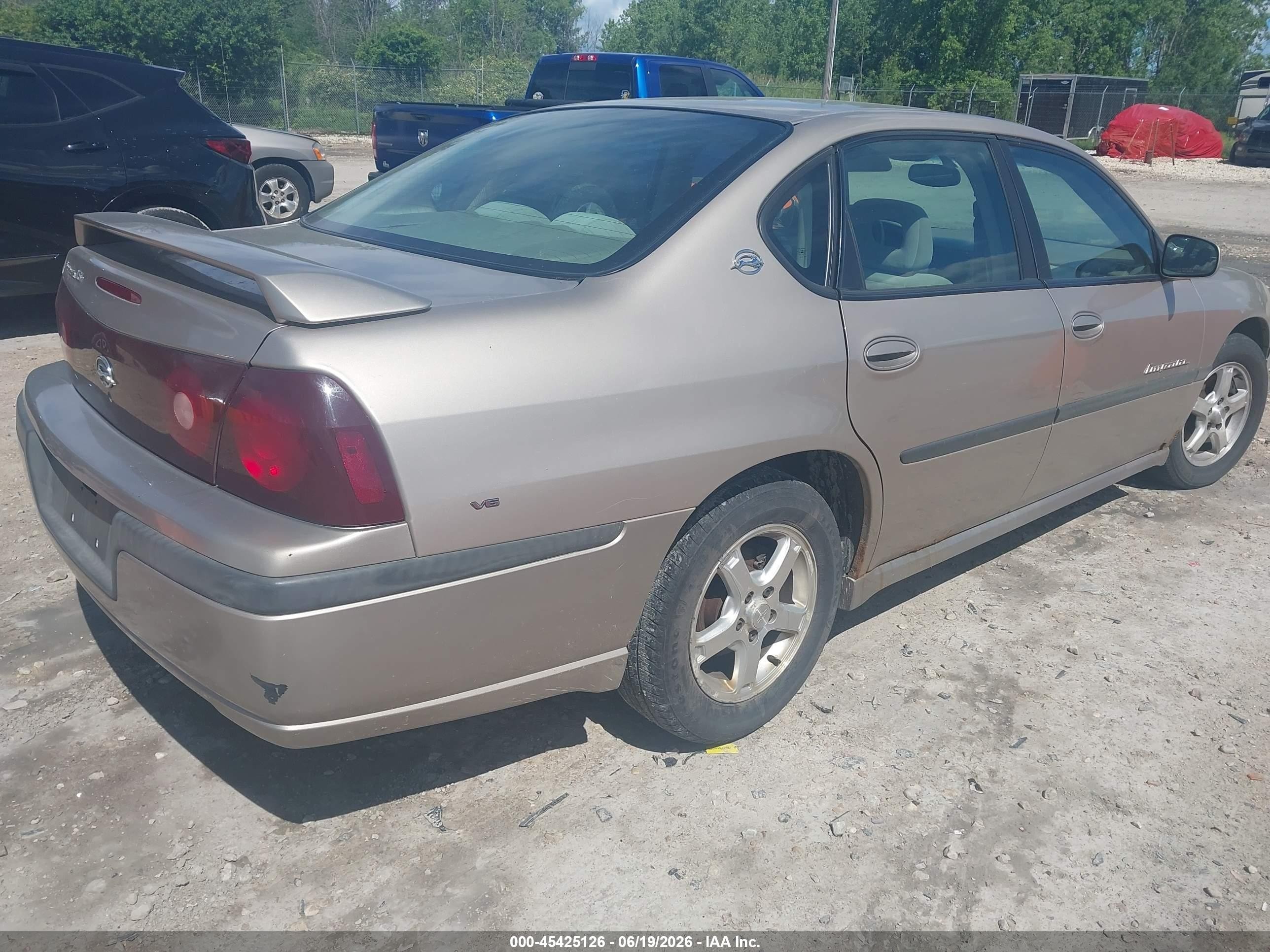 2003 Chevrolet Impala Ls Cream vin: 2G1WH52K939436119