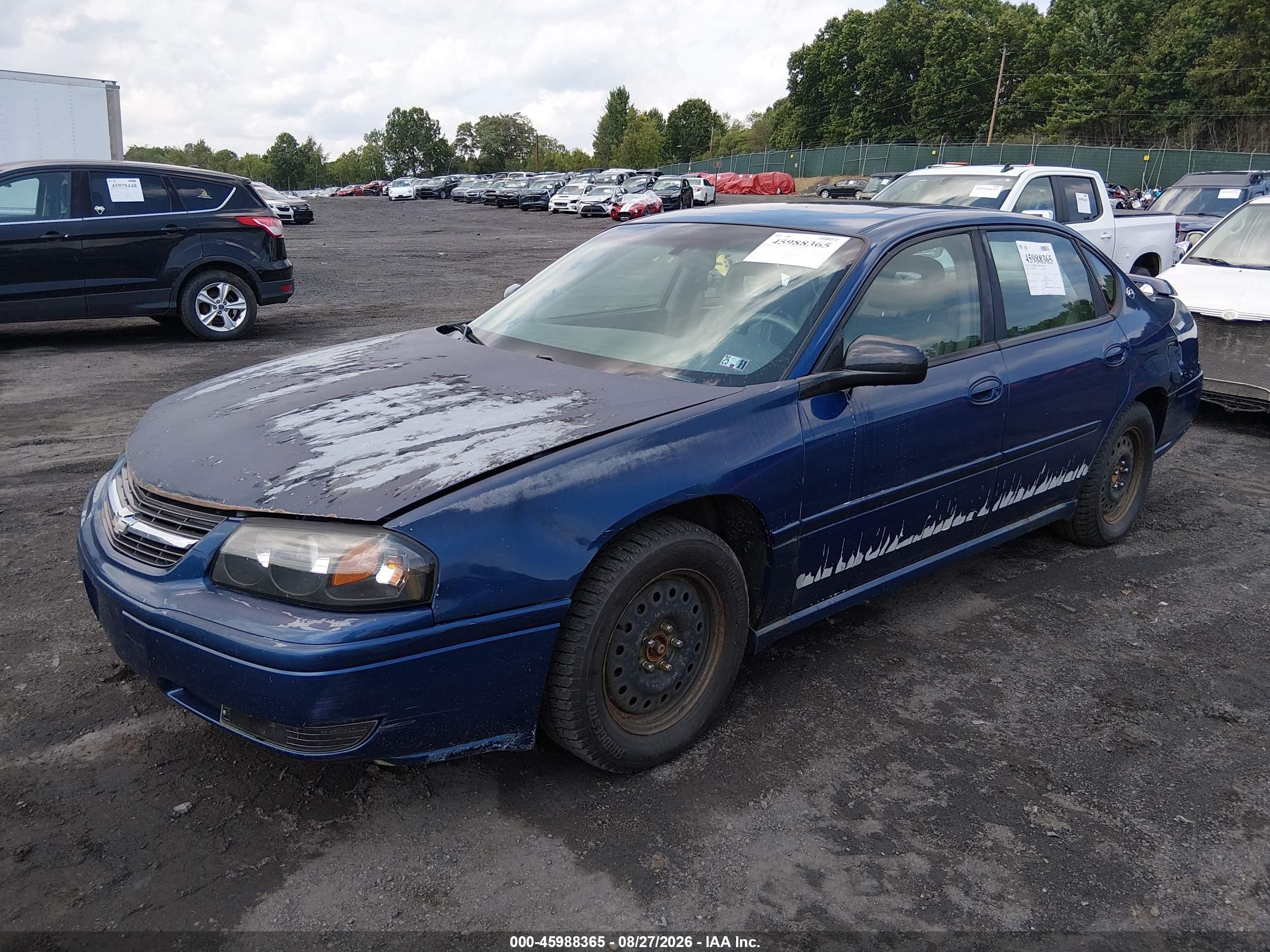 2005 Chevrolet Impala Ls Blue vin: 2G1WH52K959137264