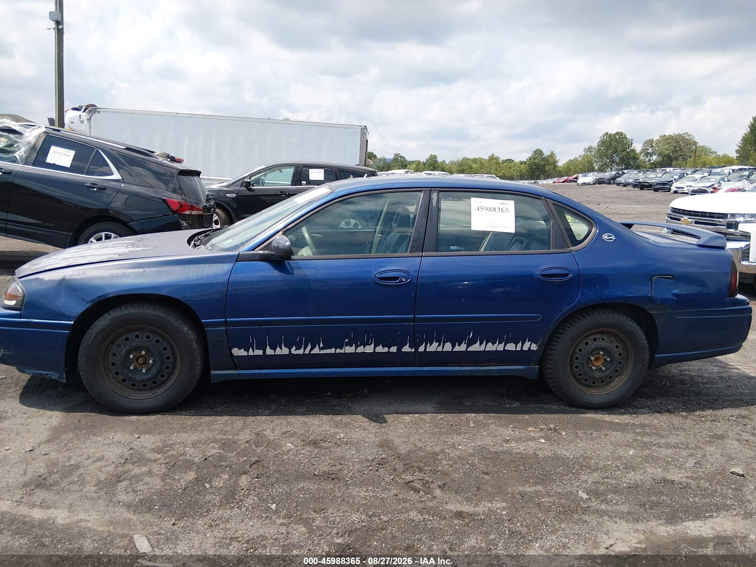 2005 Chevrolet Impala Ls Blue vin: 2G1WH52K959137264