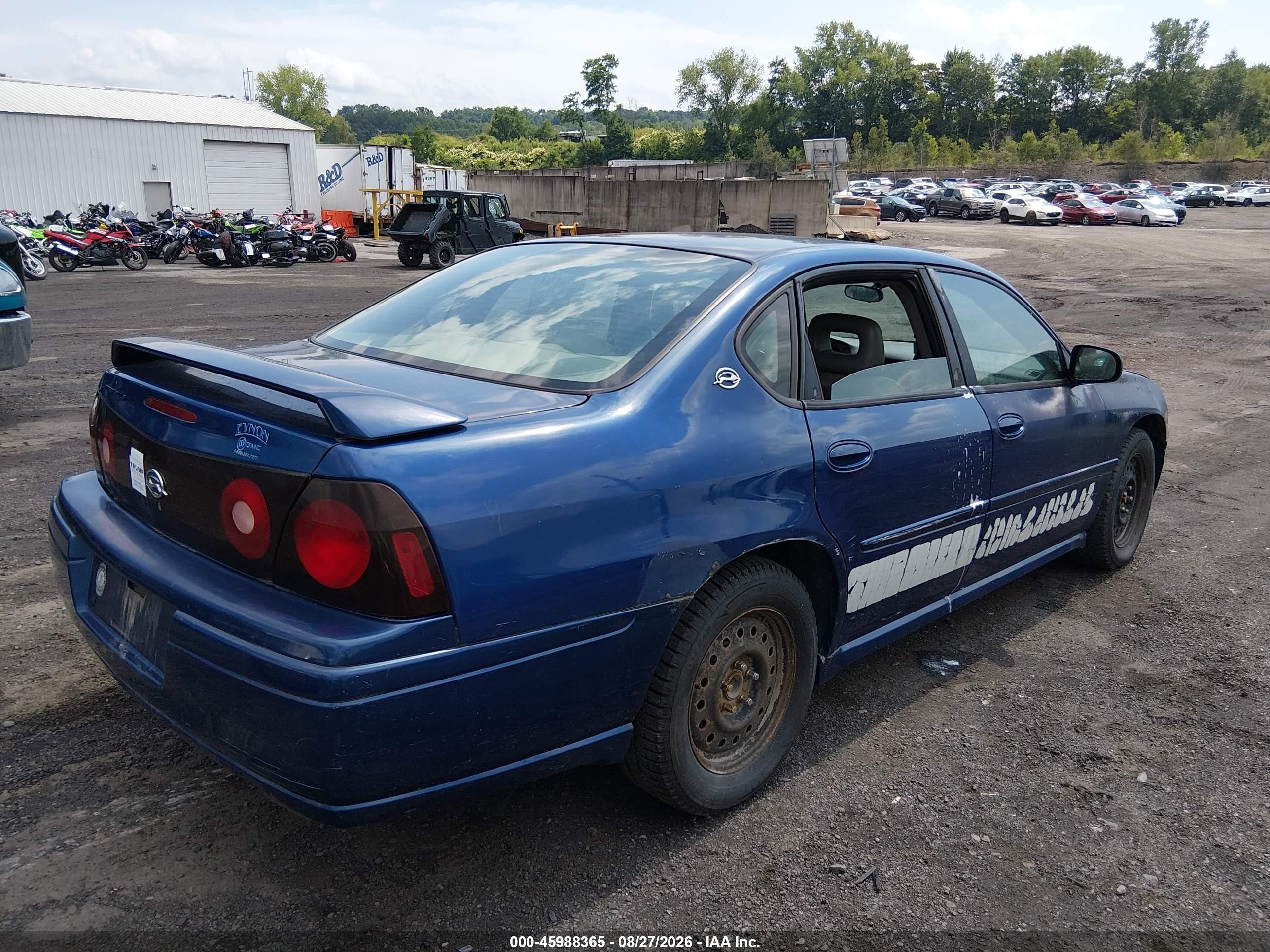 2005 Chevrolet Impala Ls Blue vin: 2G1WH52K959137264