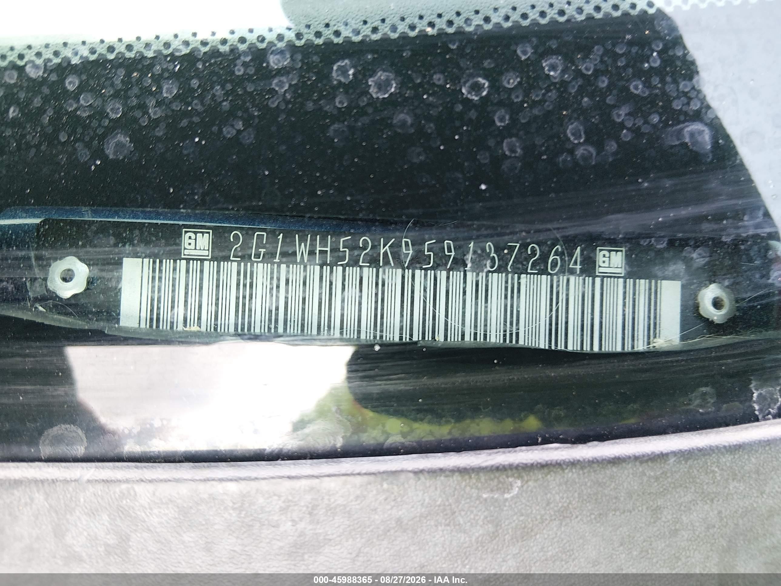 2005 Chevrolet Impala Ls Blue vin: 2G1WH52K959137264