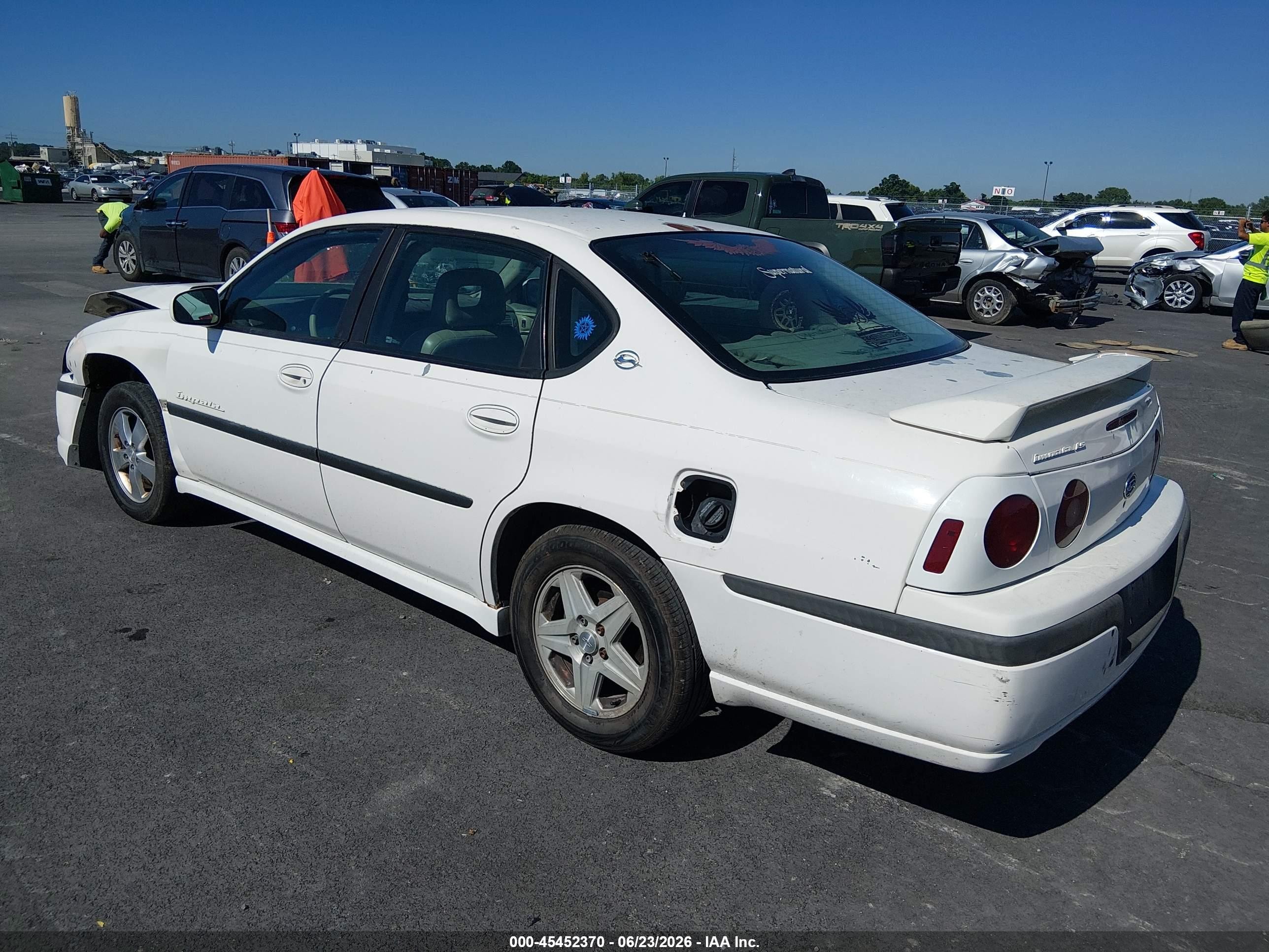 2003 Chevrolet Impala Ls White vin: 2G1WH52KX39400973