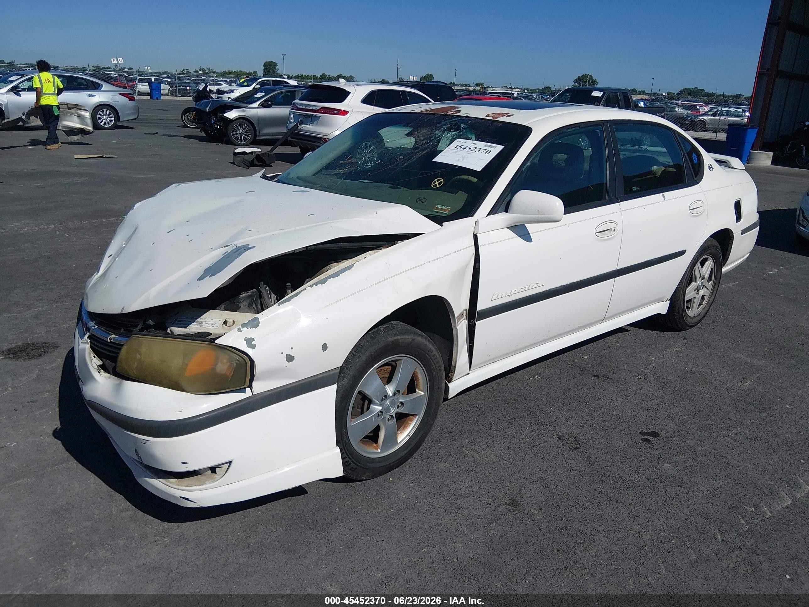 2003 Chevrolet Impala Ls White vin: 2G1WH52KX39400973