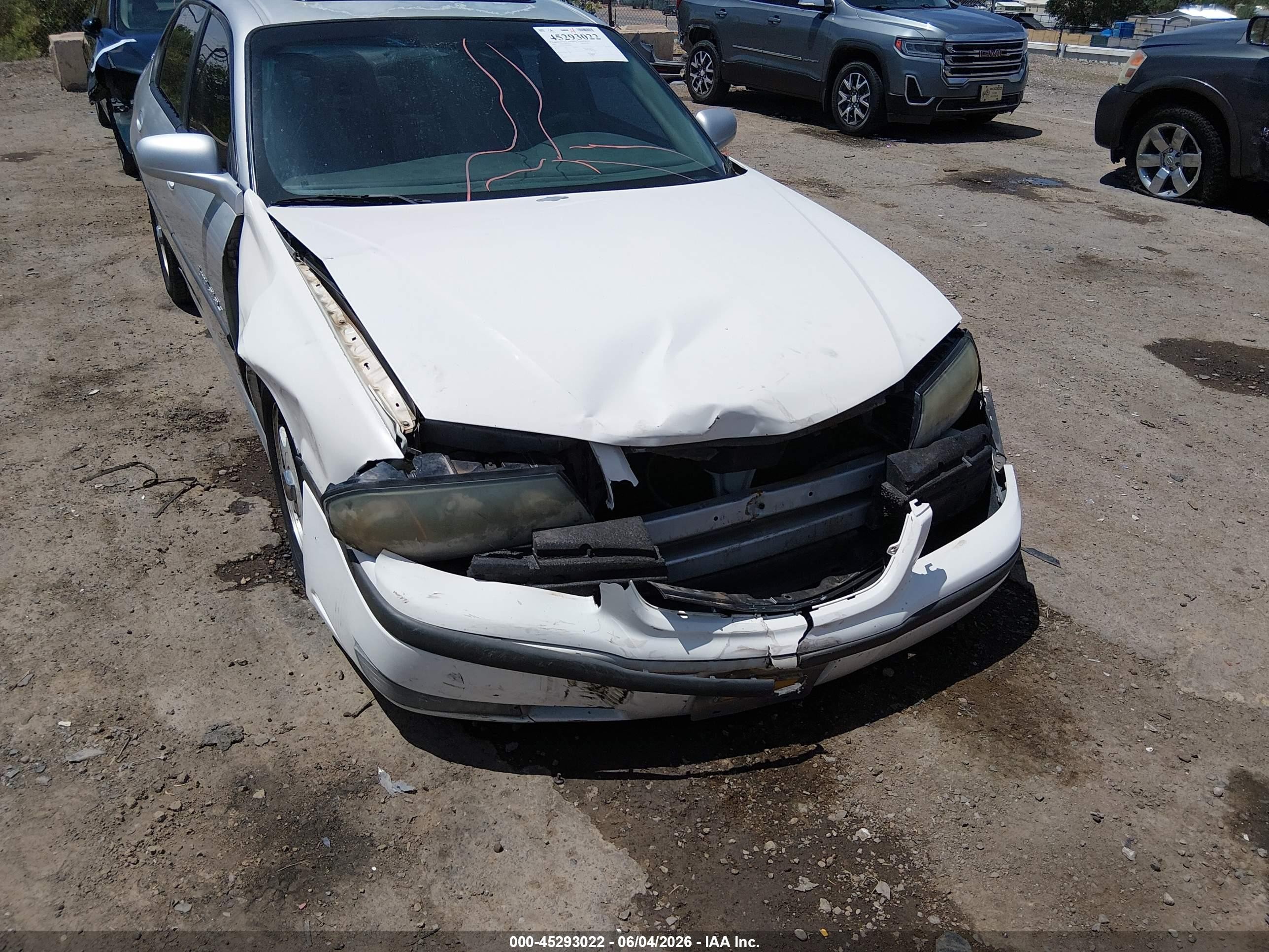 2002 Chevrolet Impala Ls White vin: 2G1WH55K029160620