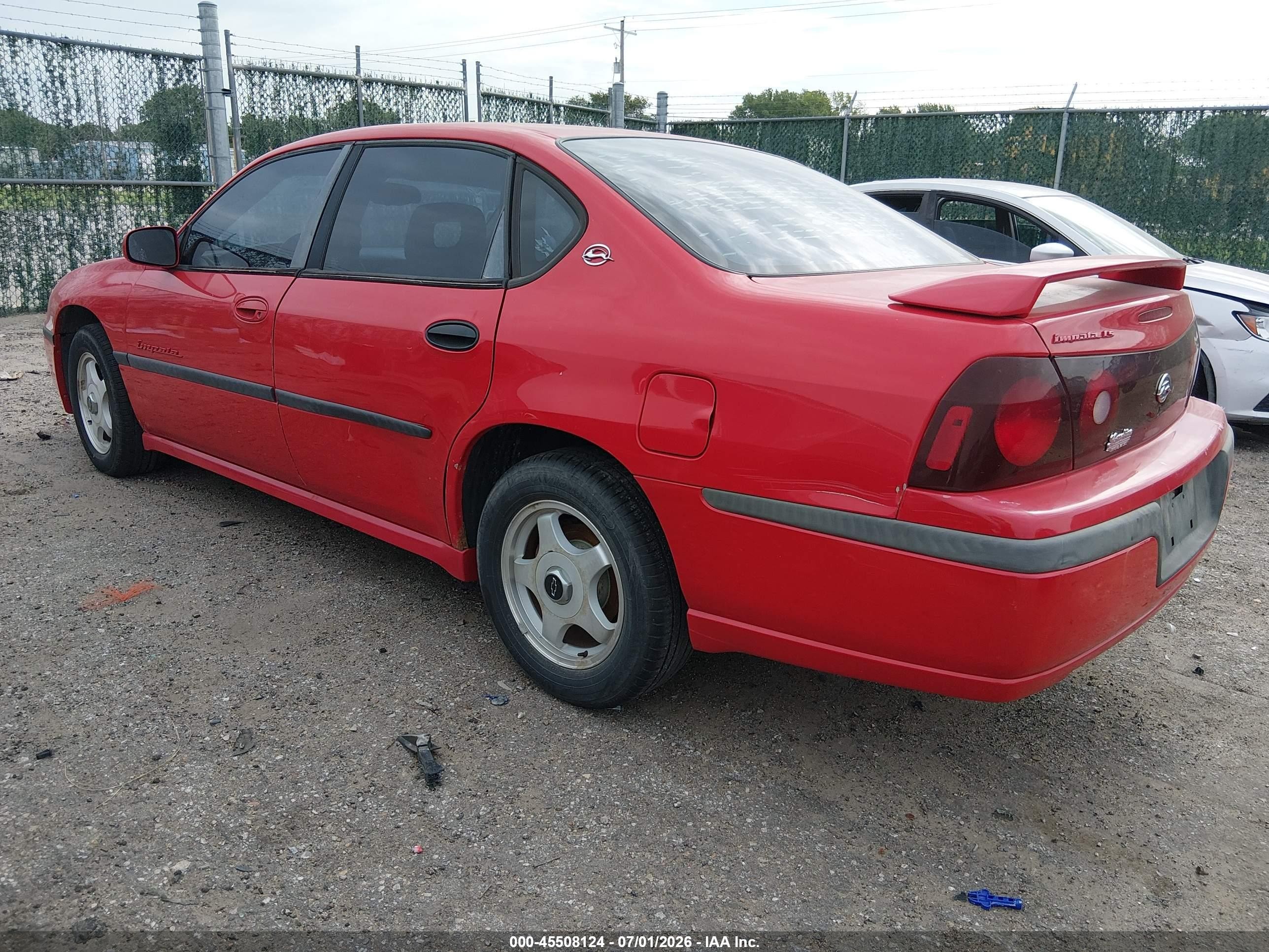 2002 Chevrolet Impala Ls Red vin: 2G1WH55K129137010