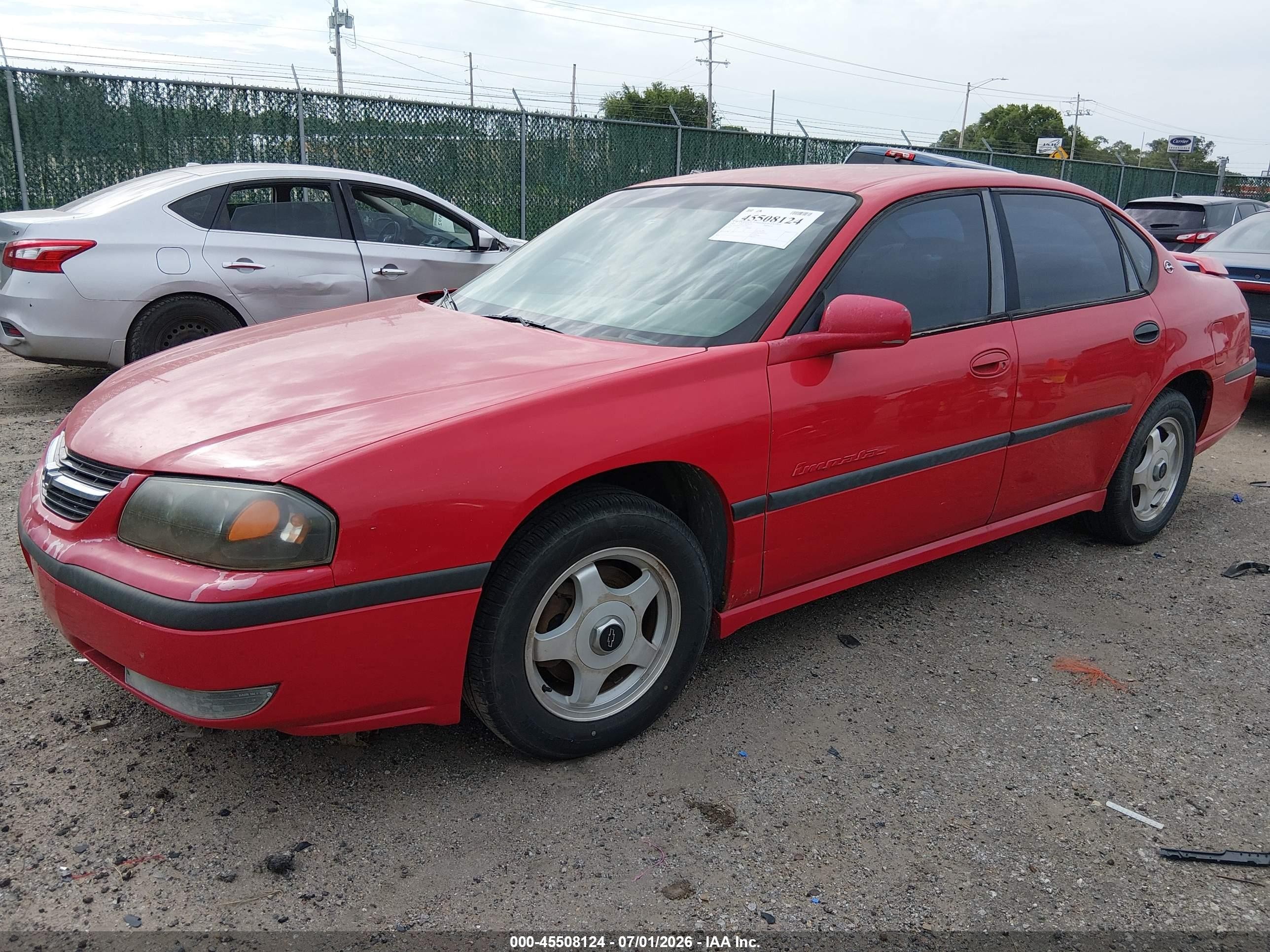 2002 Chevrolet Impala Ls Red vin: 2G1WH55K129137010