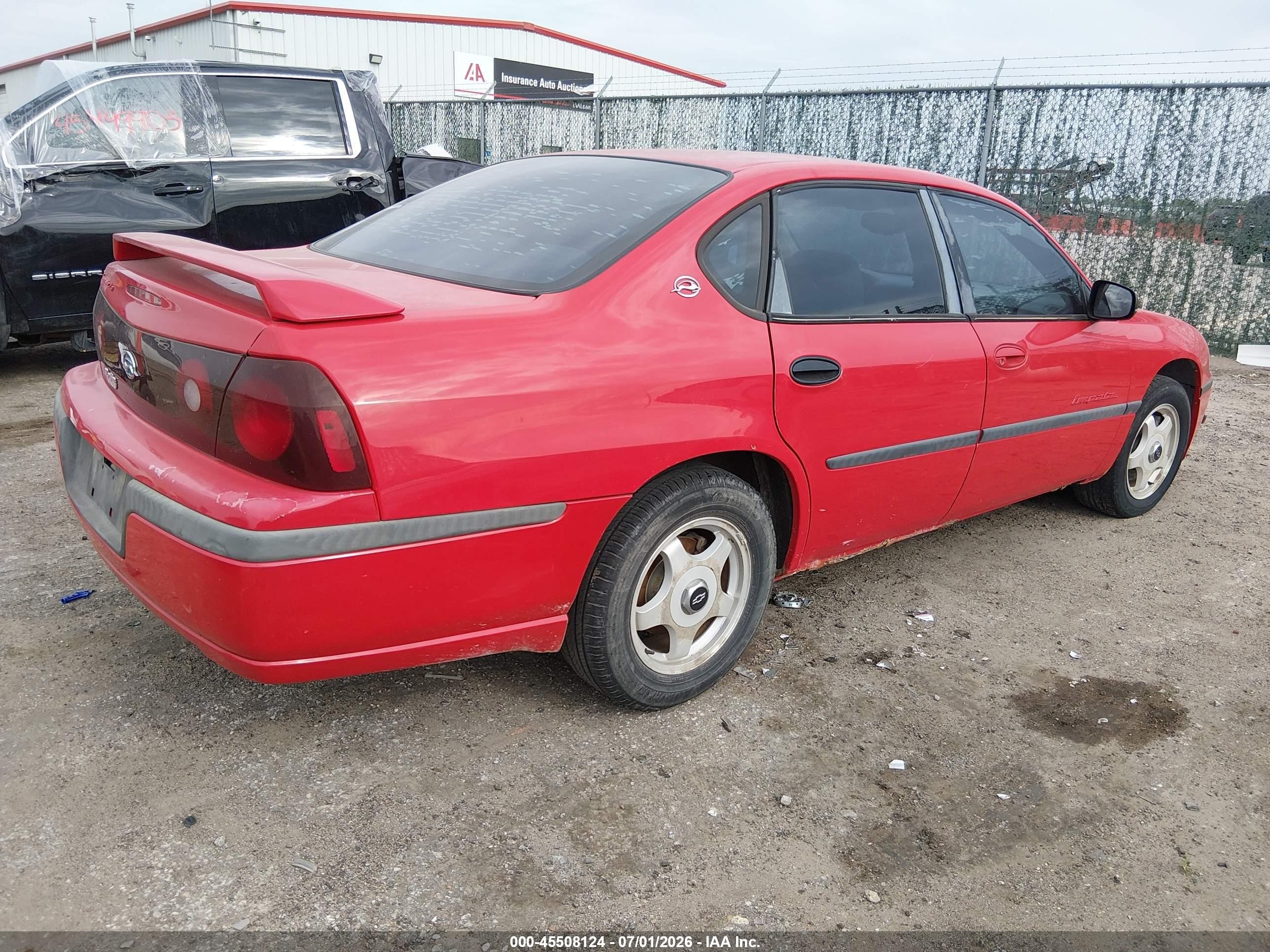 2002 Chevrolet Impala Ls Red vin: 2G1WH55K129137010