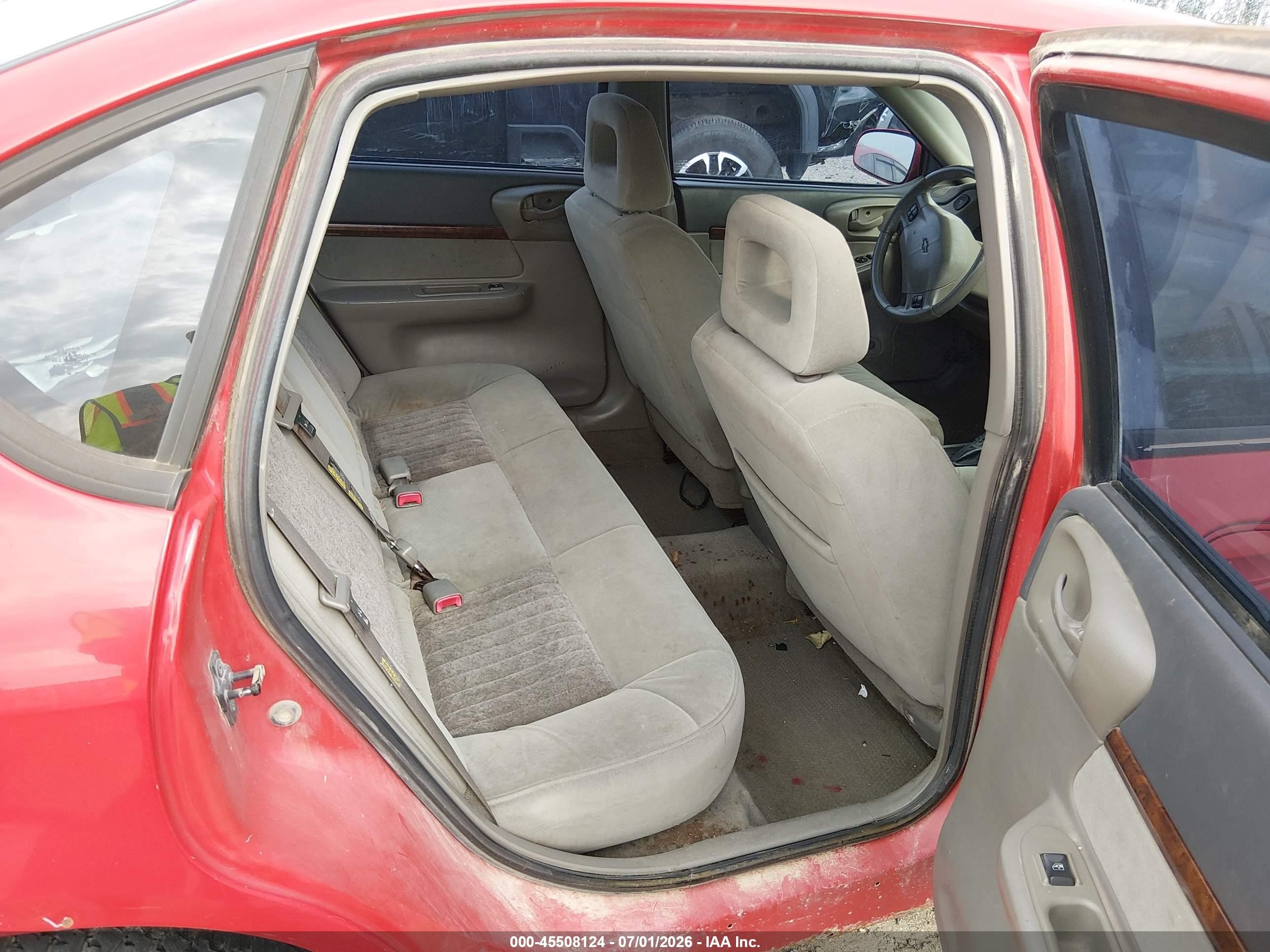 2002 Chevrolet Impala Ls Red vin: 2G1WH55K129137010