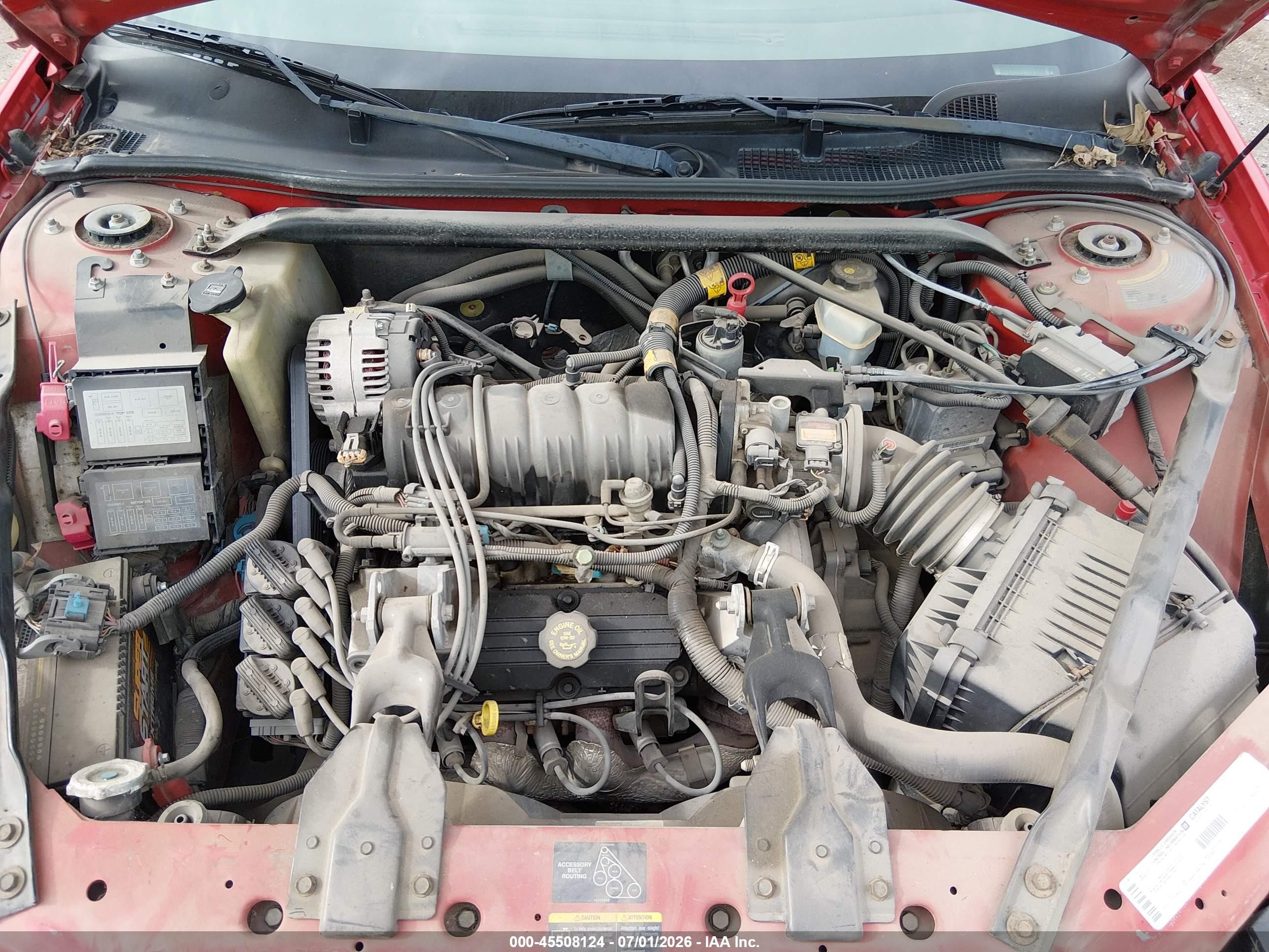 2002 Chevrolet Impala Ls Red vin: 2G1WH55K129137010