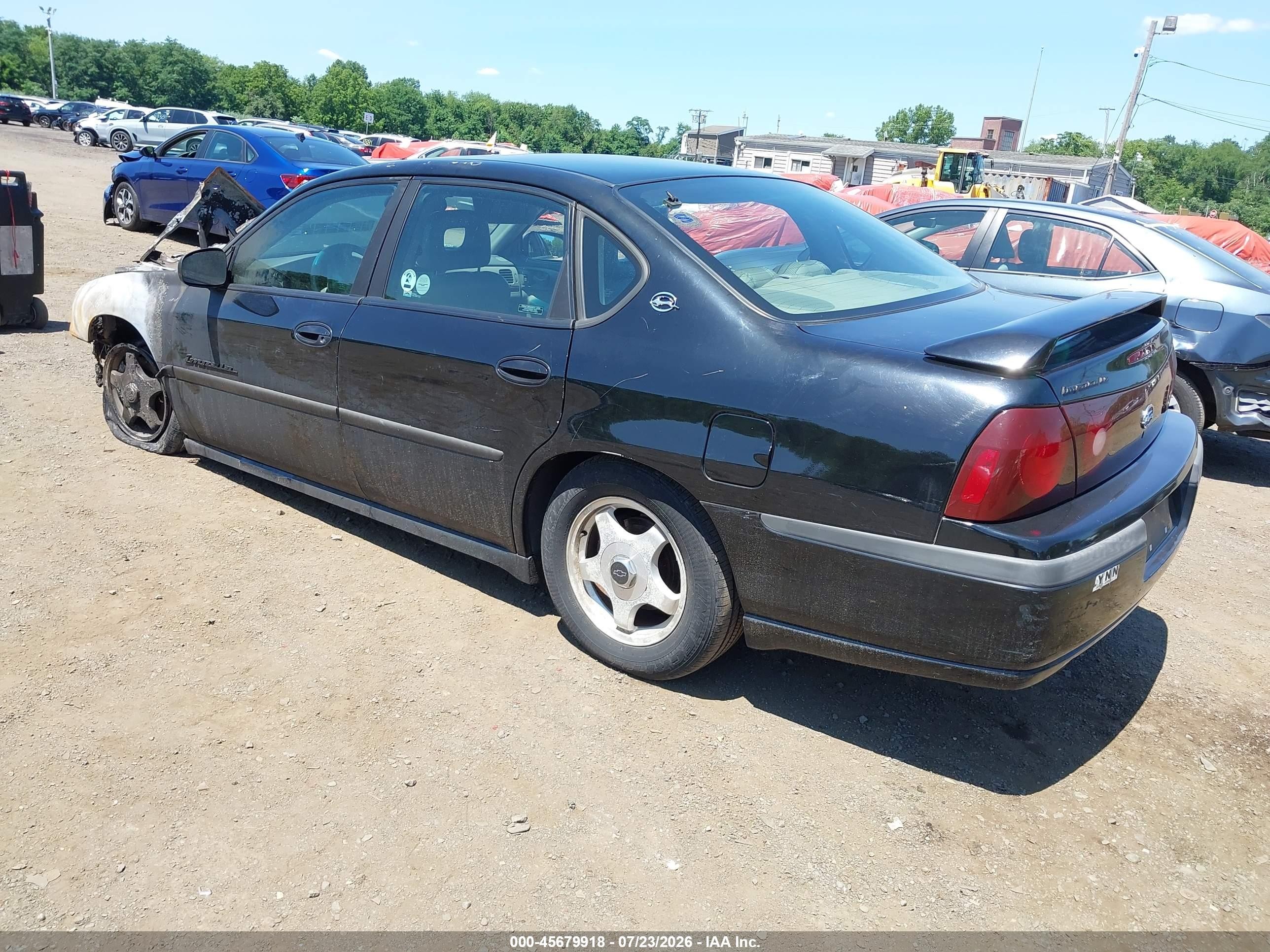 2001 Chevrolet Impala Ls Black vin: 2G1WH55K219116603