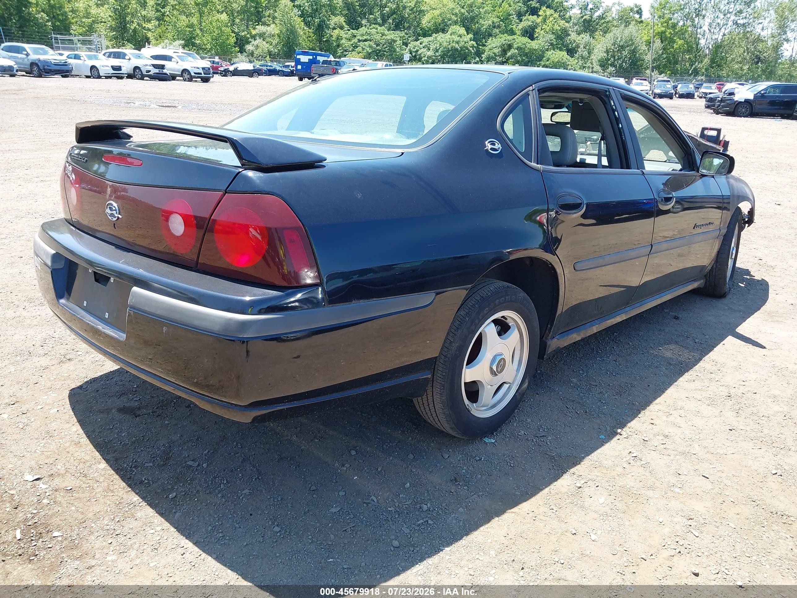 2001 Chevrolet Impala Ls Black vin: 2G1WH55K219116603