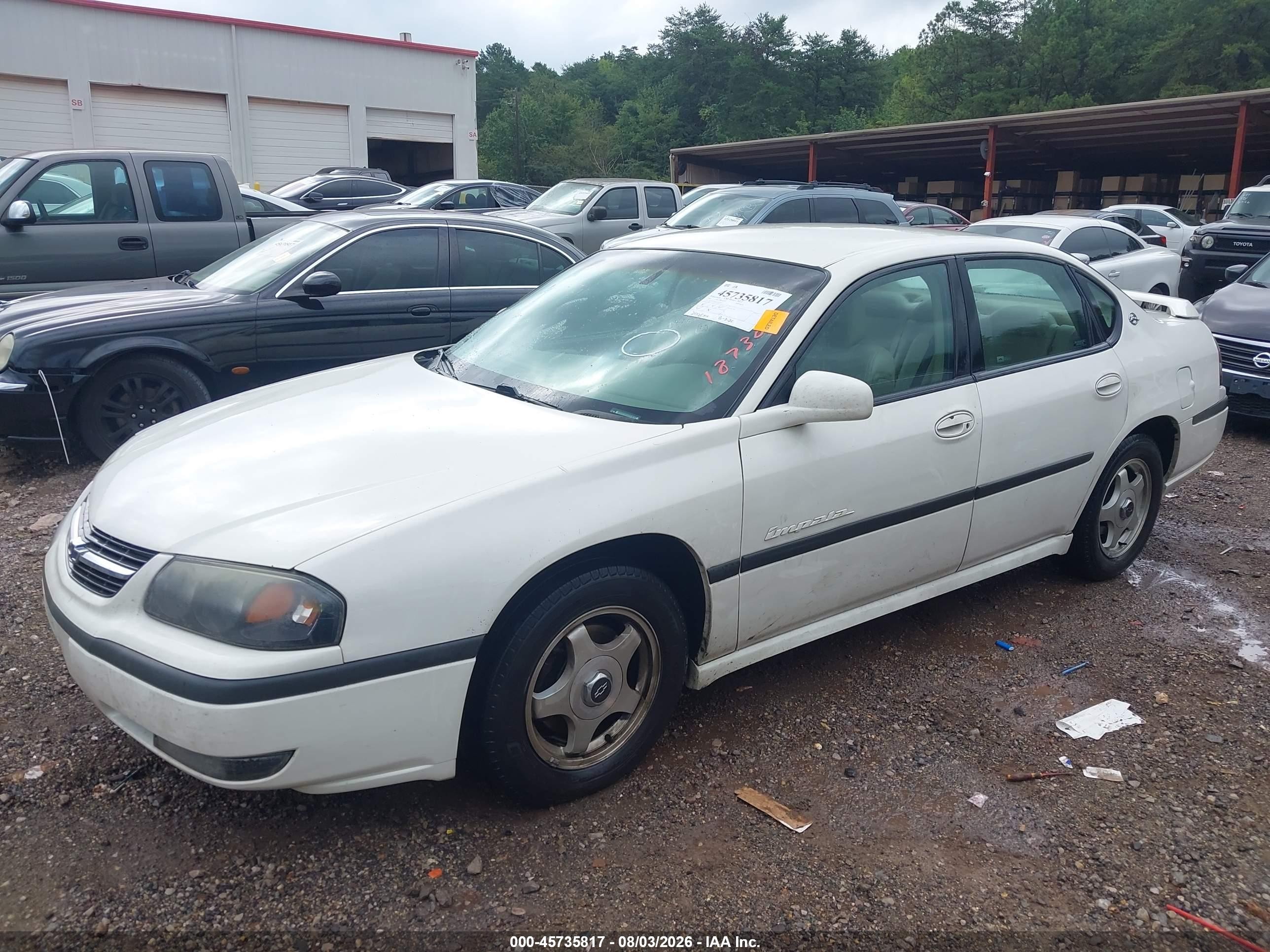 2001 Chevrolet Impala Ls White vin: 2G1WH55K219187302