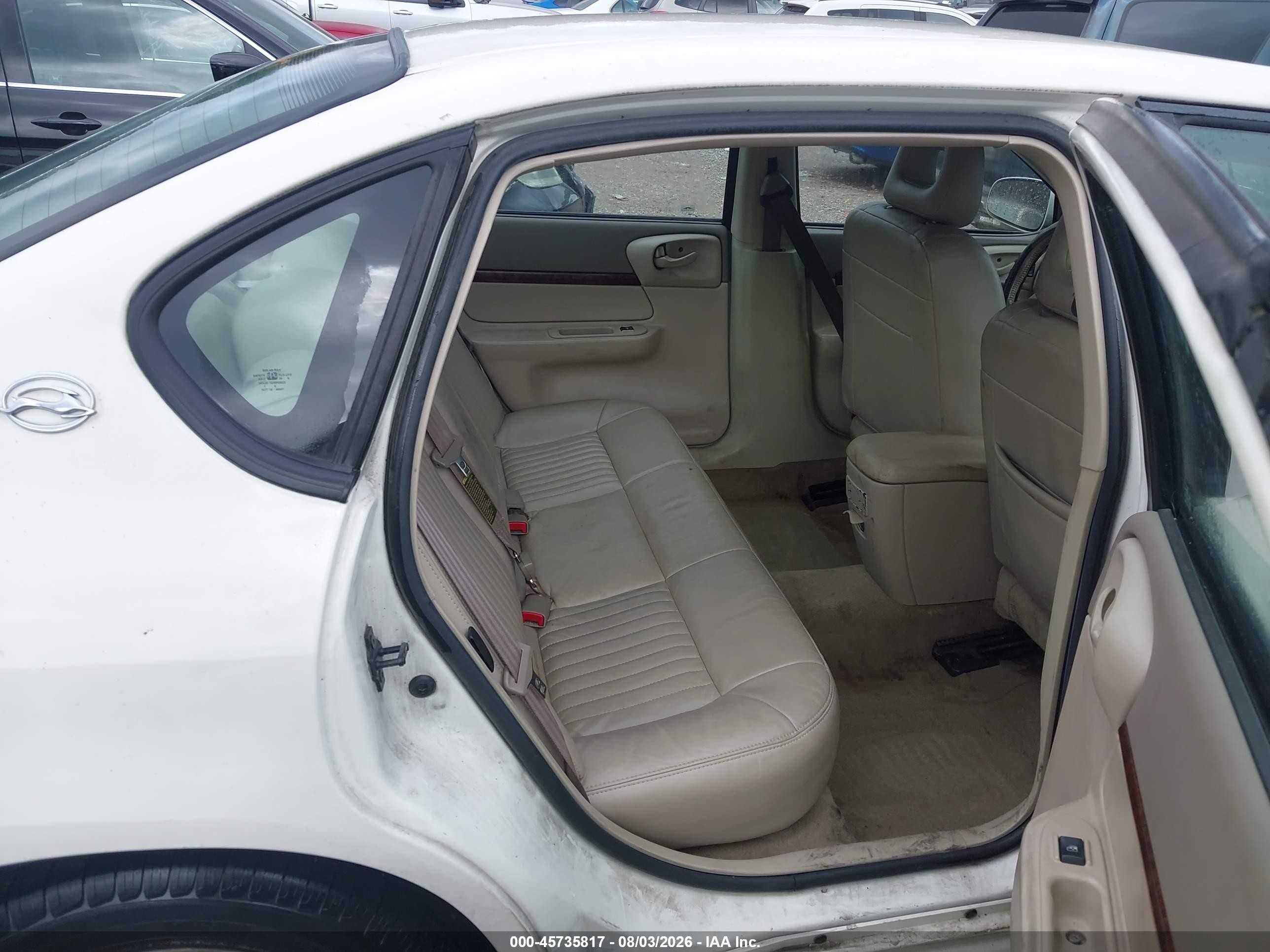 2001 Chevrolet Impala Ls White vin: 2G1WH55K219187302
