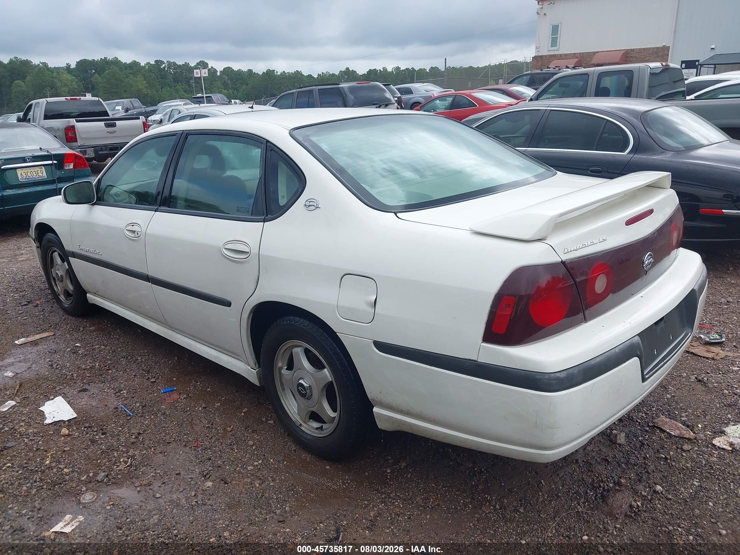 2001 Chevrolet Impala Ls White vin: 2G1WH55K219187302
