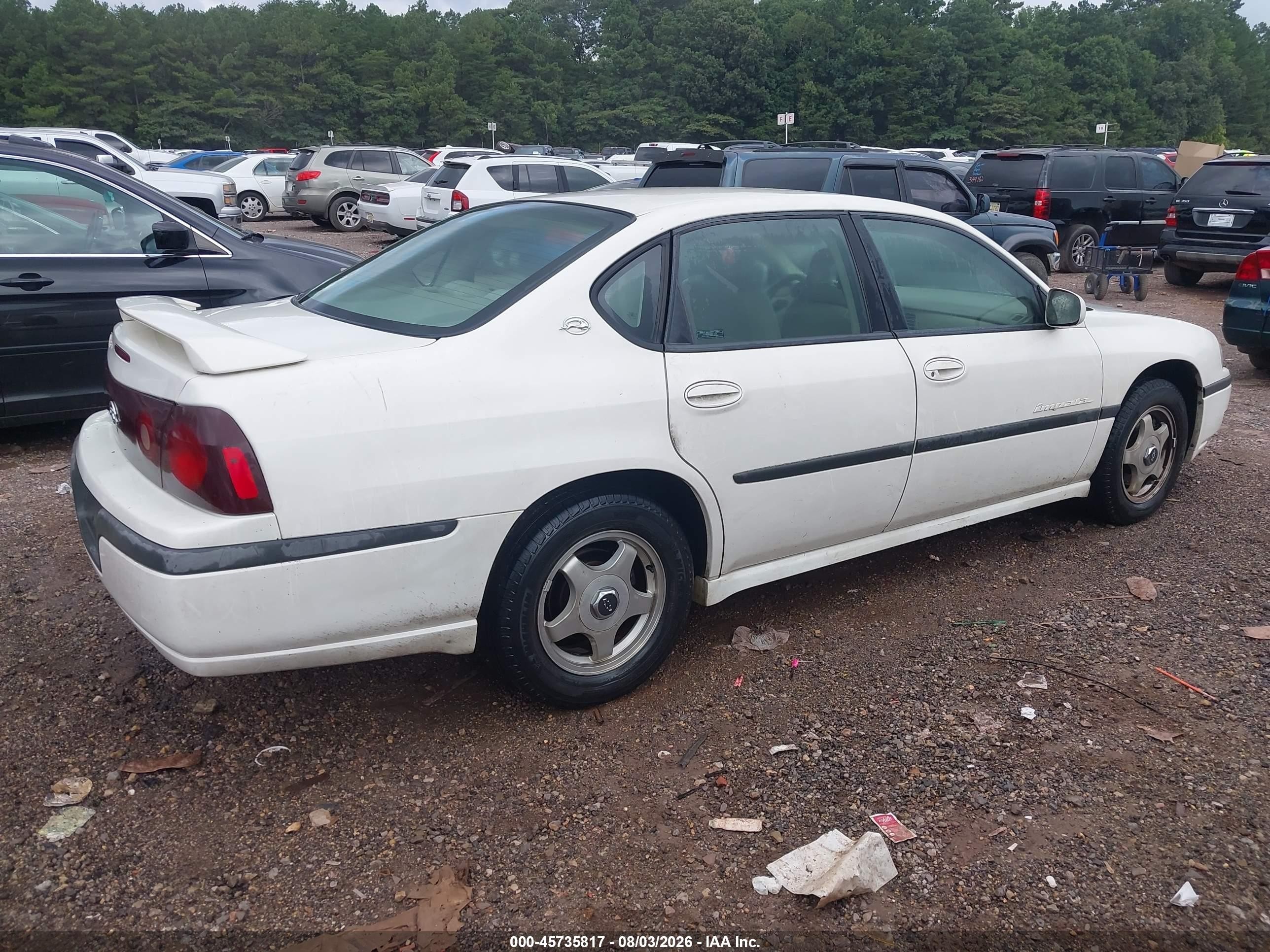 2001 Chevrolet Impala Ls White vin: 2G1WH55K219187302