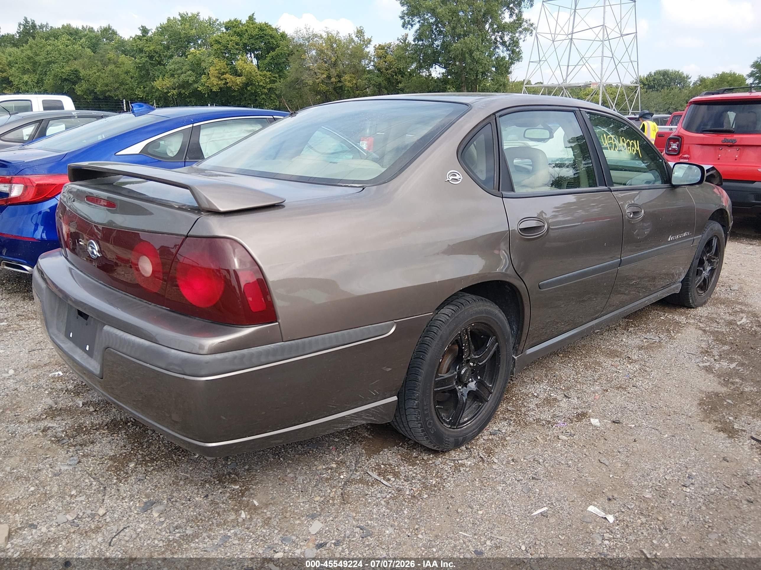 2001 Chevrolet Impala Ls Brown vin: 2G1WH55K219372742