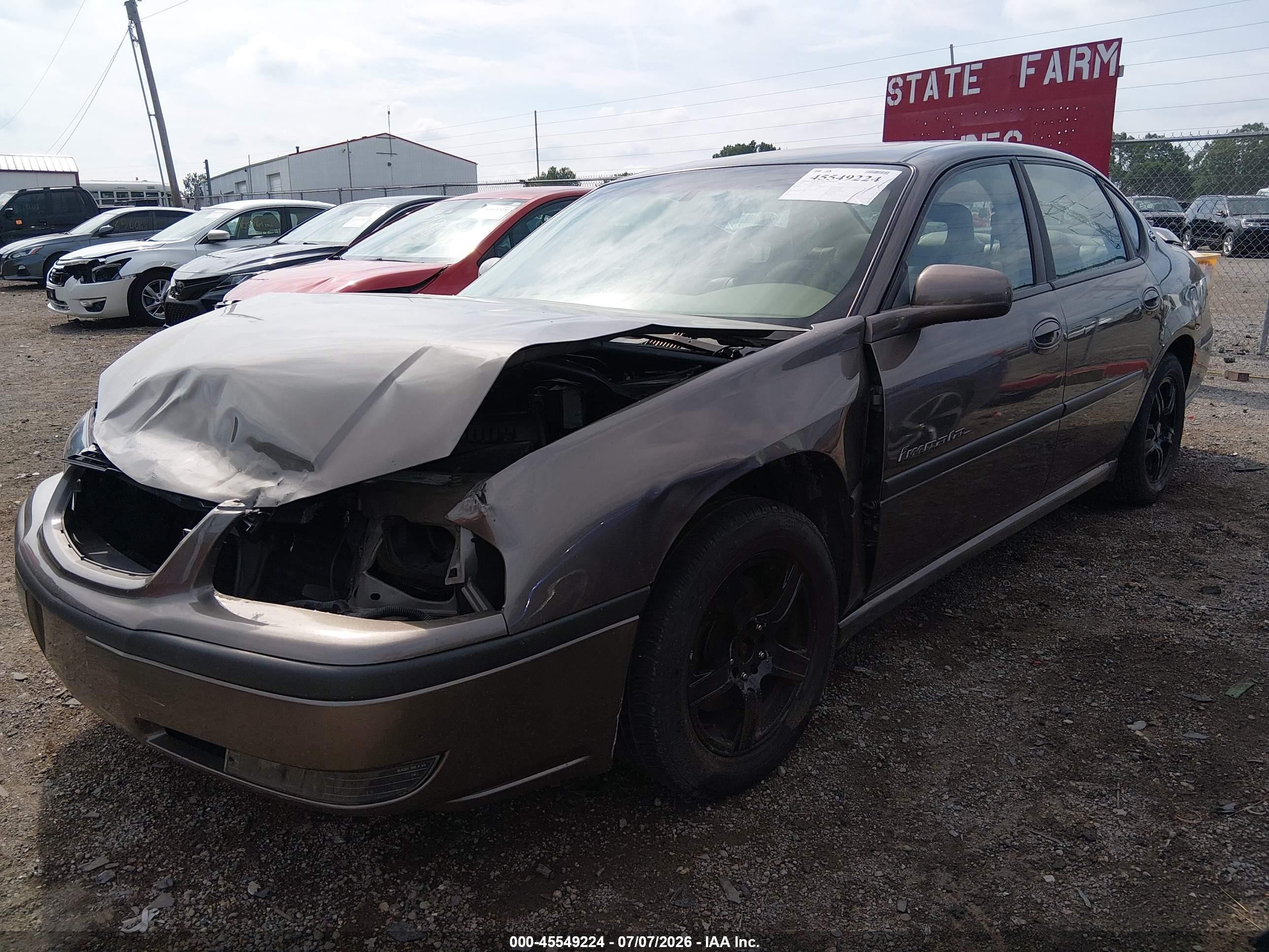 2001 Chevrolet Impala Ls Brown vin: 2G1WH55K219372742