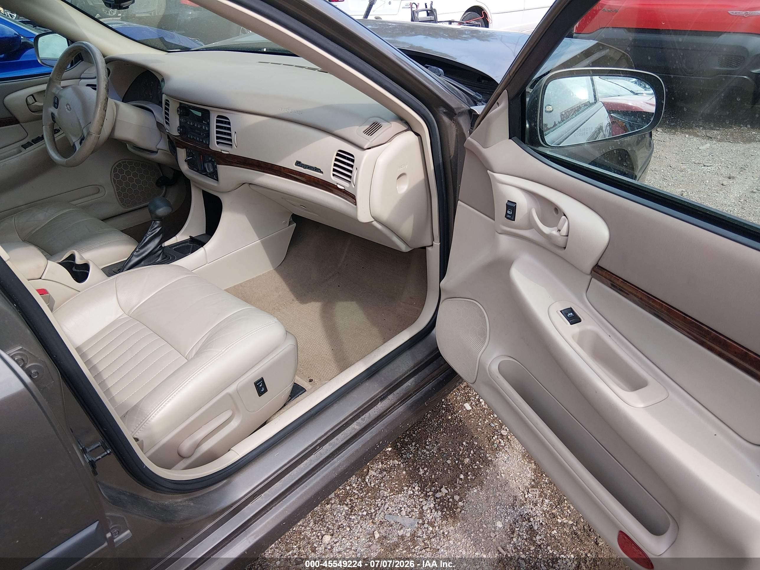 2001 Chevrolet Impala Ls Brown vin: 2G1WH55K219372742