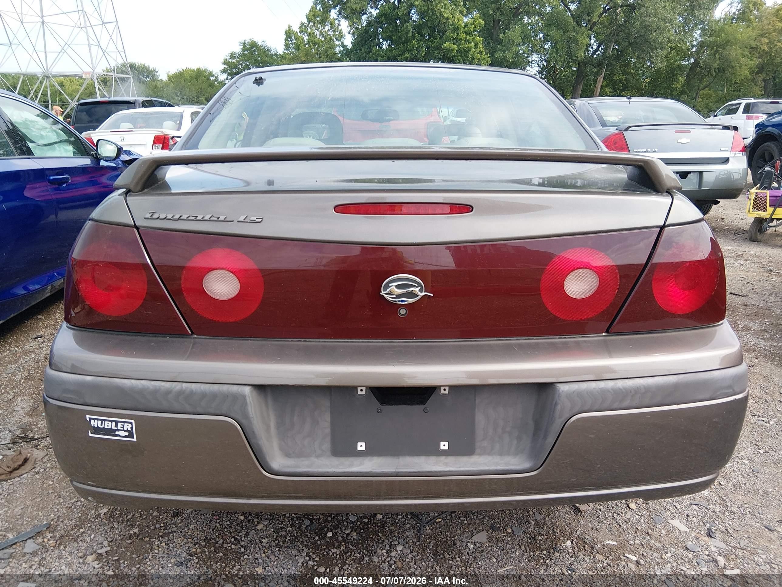 2001 Chevrolet Impala Ls Brown vin: 2G1WH55K219372742