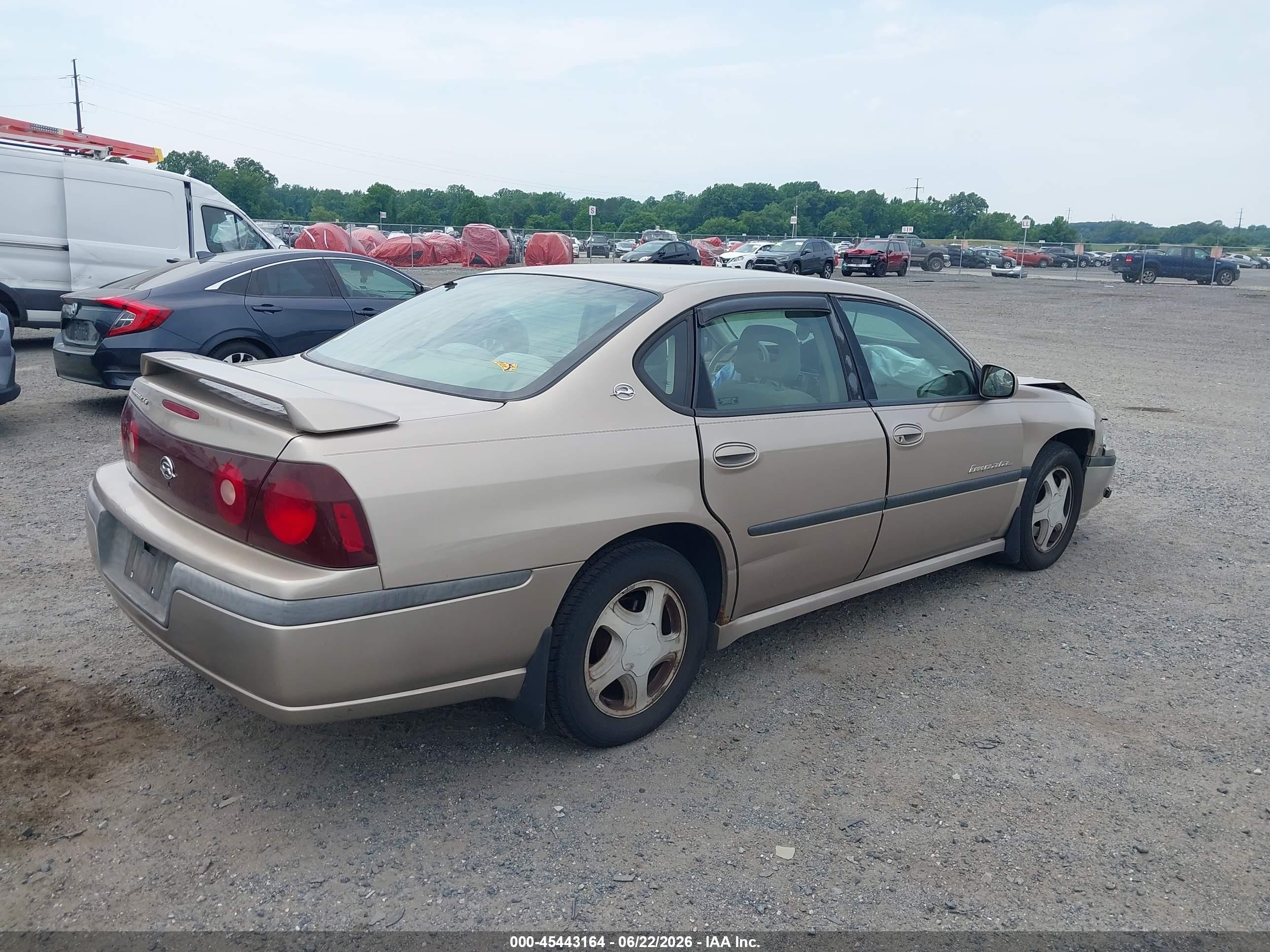 2001 Chevrolet Impala Ls Gold vin: 2G1WH55K319190967