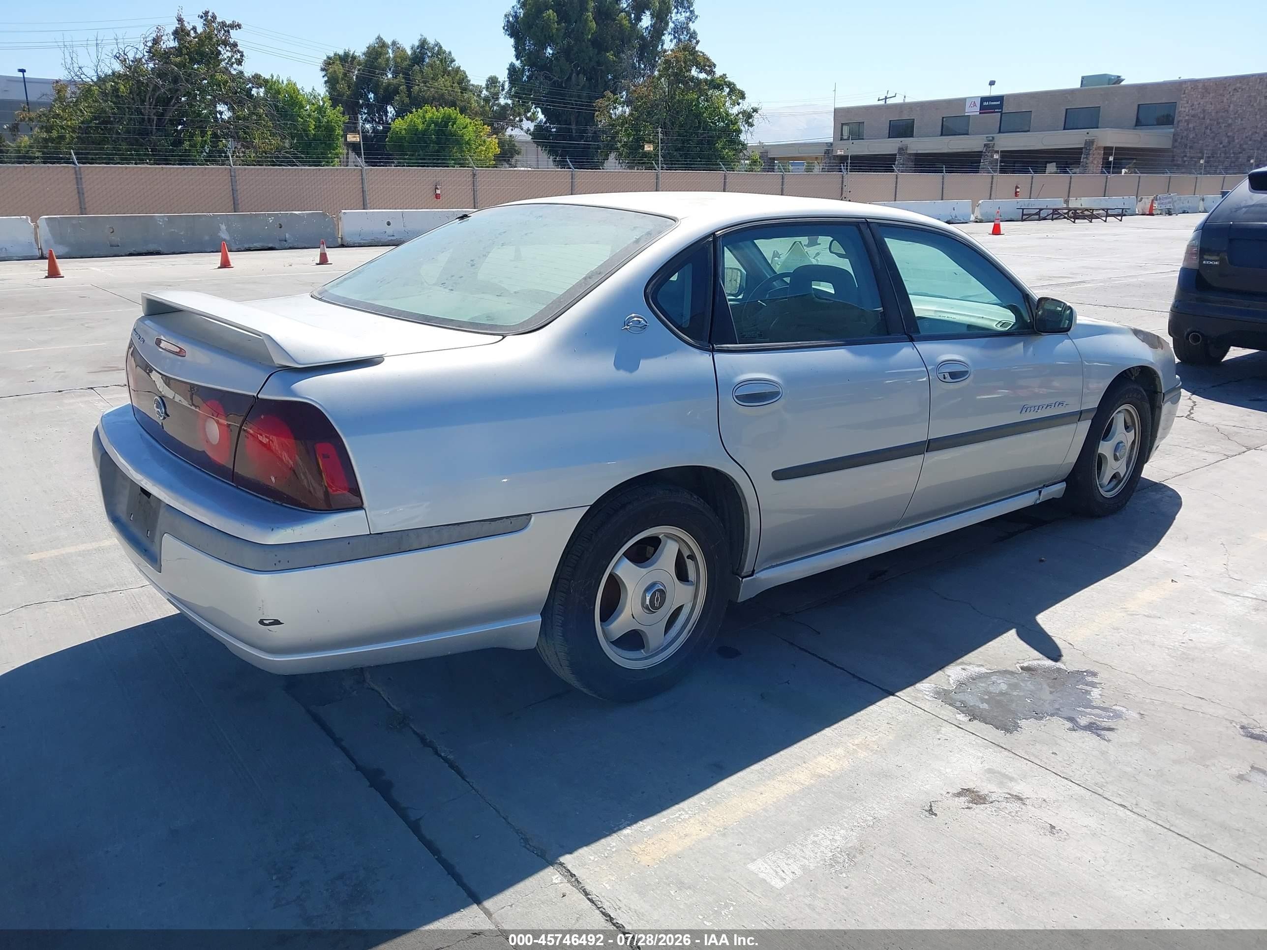 2001 Chevrolet Impala Ls Серебряный vin: 2G1WH55K319245305
