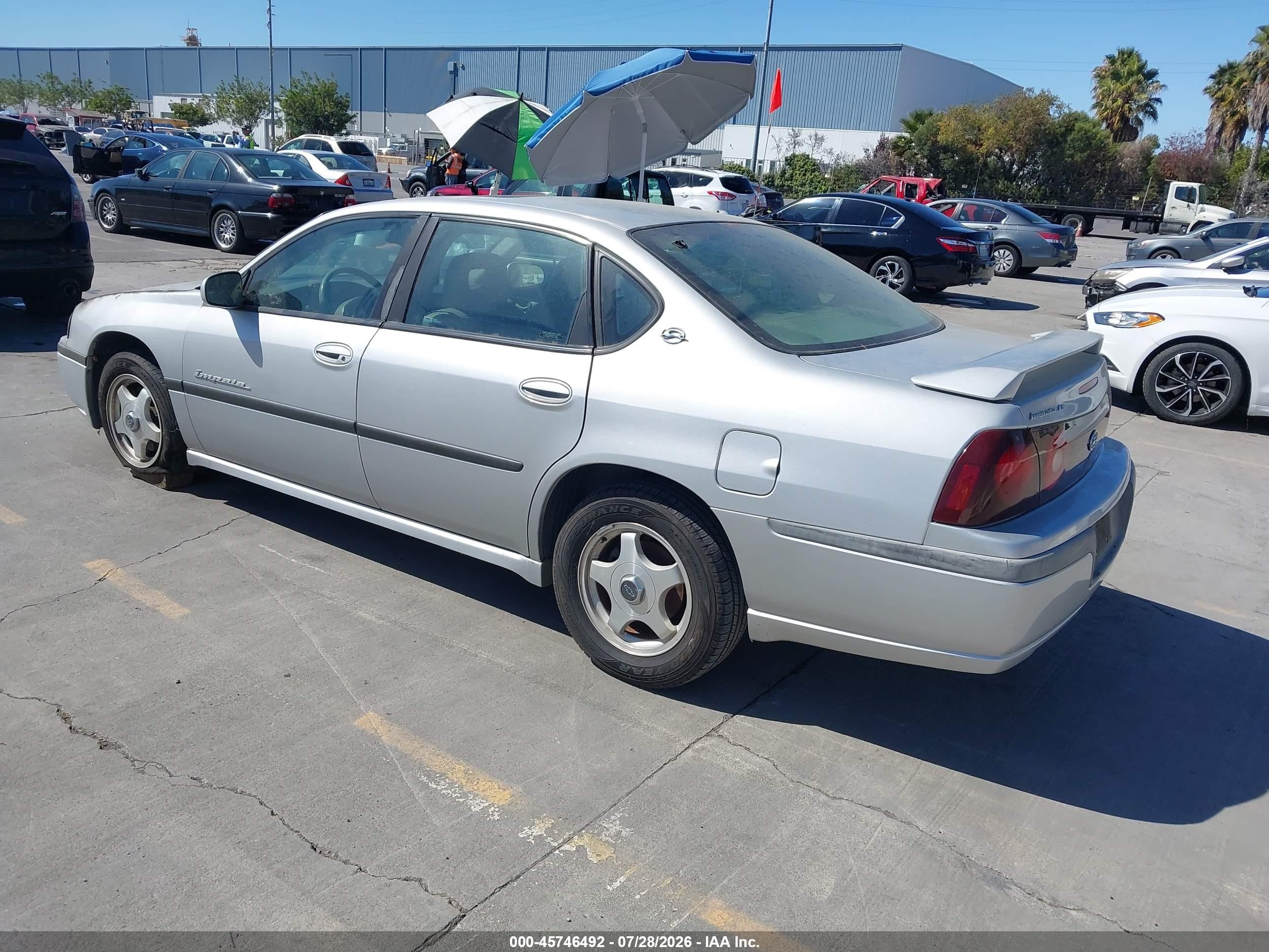 2001 Chevrolet Impala Ls Серебряный vin: 2G1WH55K319245305
