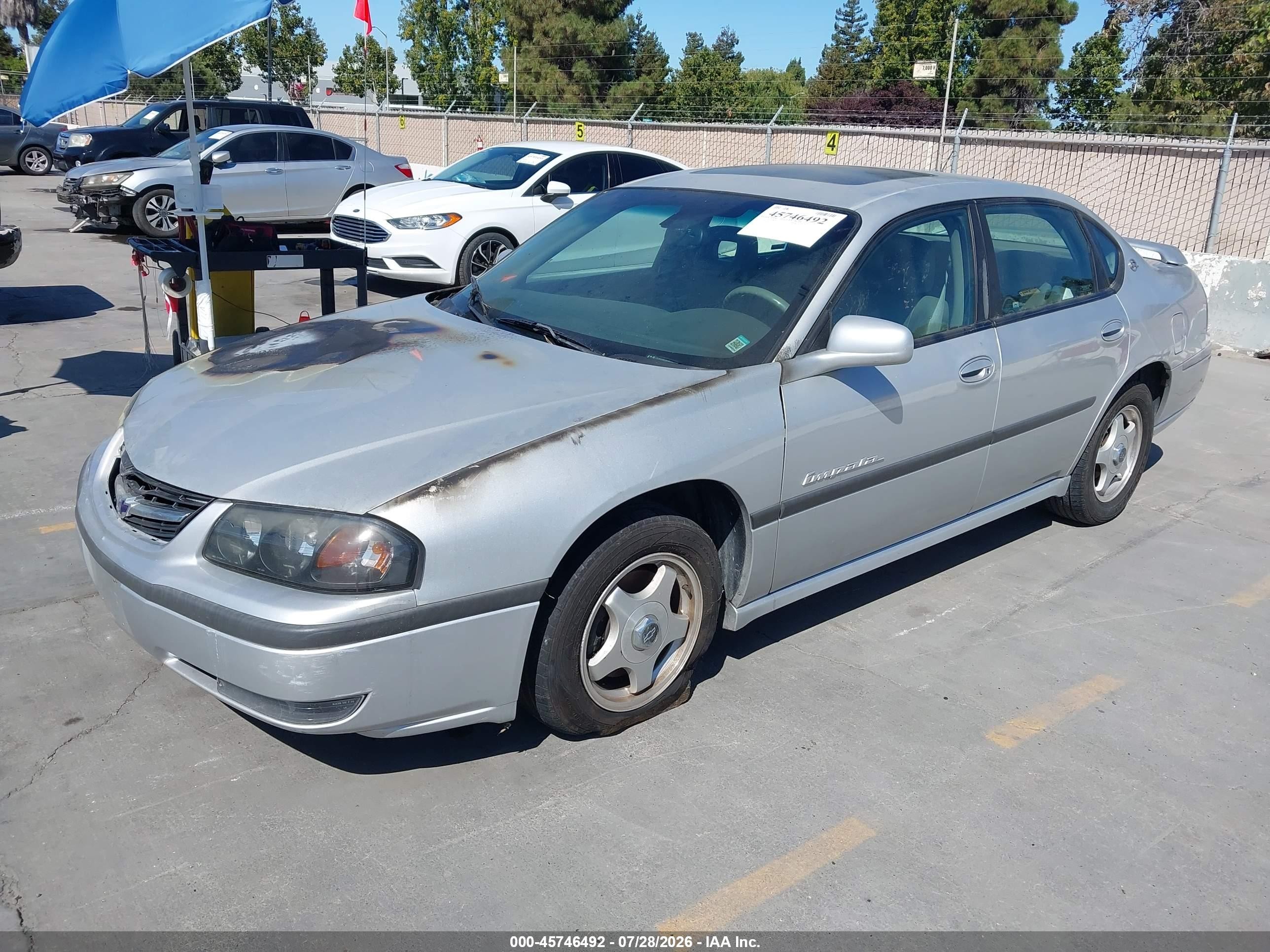 2001 Chevrolet Impala Ls Серебряный vin: 2G1WH55K319245305