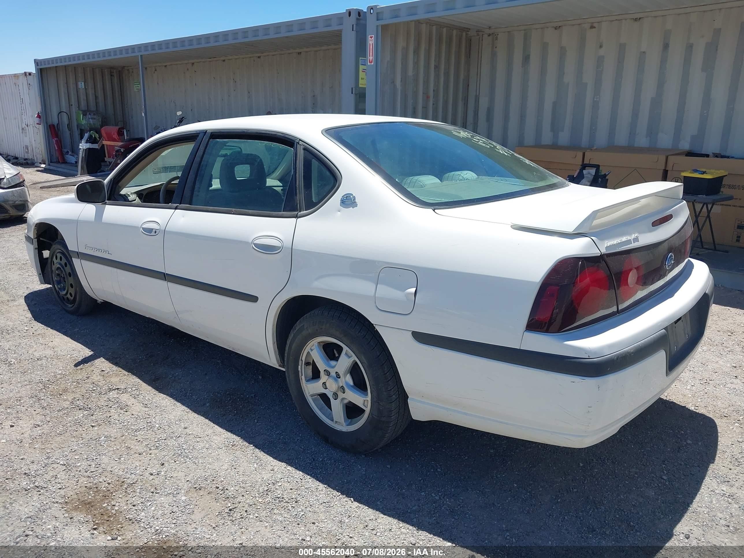 2003 Chevrolet Impala Ls White vin: 2G1WH55K339454031