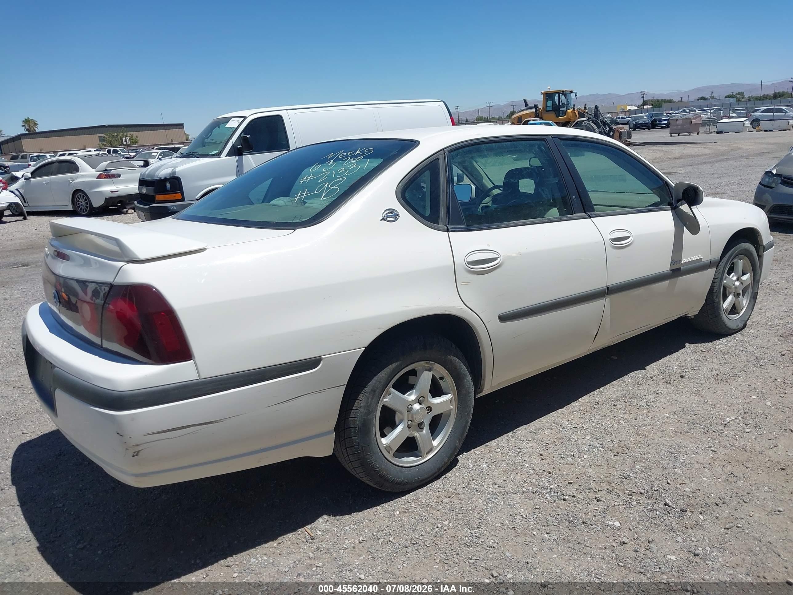 2003 Chevrolet Impala Ls White vin: 2G1WH55K339454031