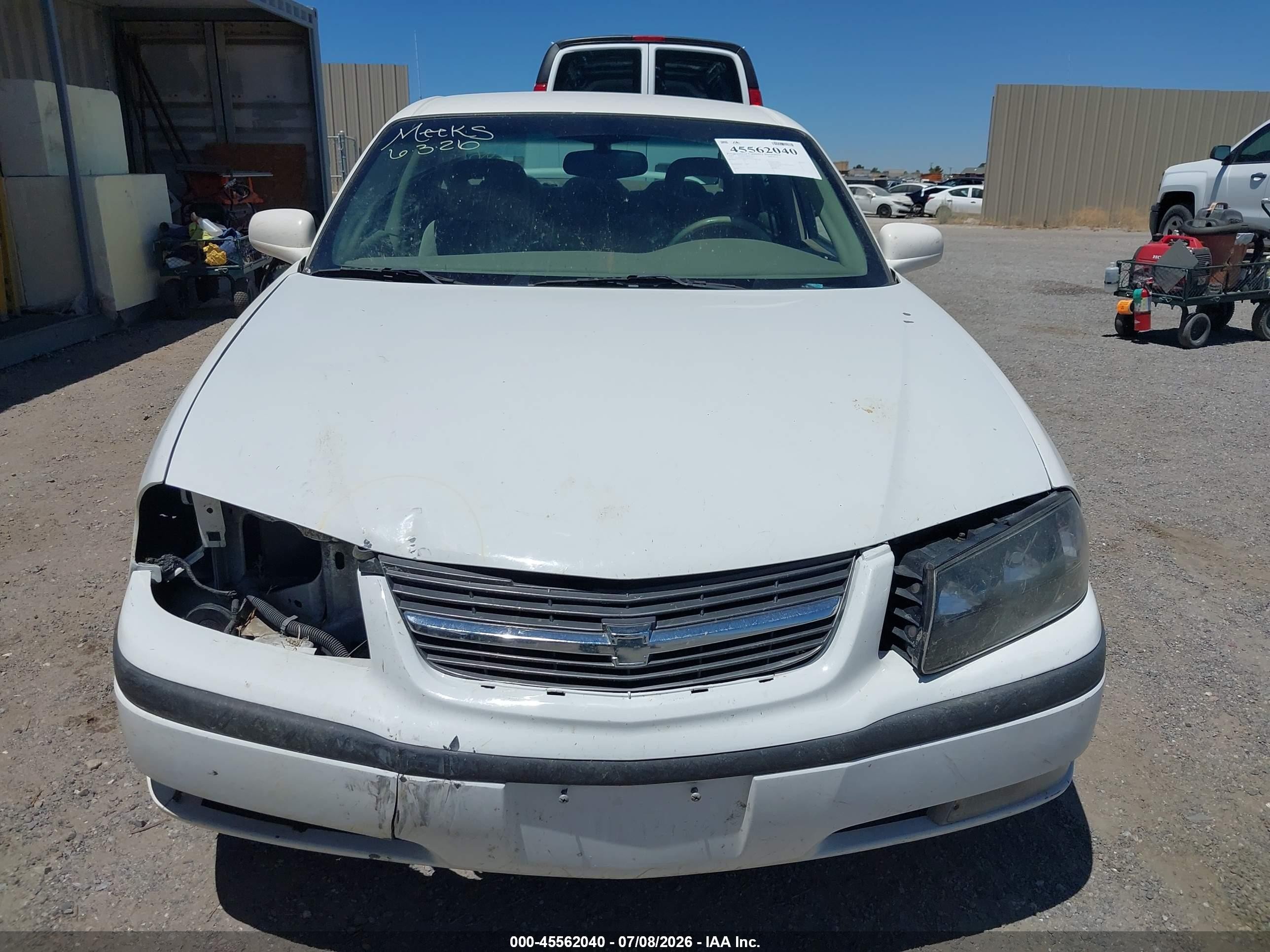 2003 Chevrolet Impala Ls White vin: 2G1WH55K339454031