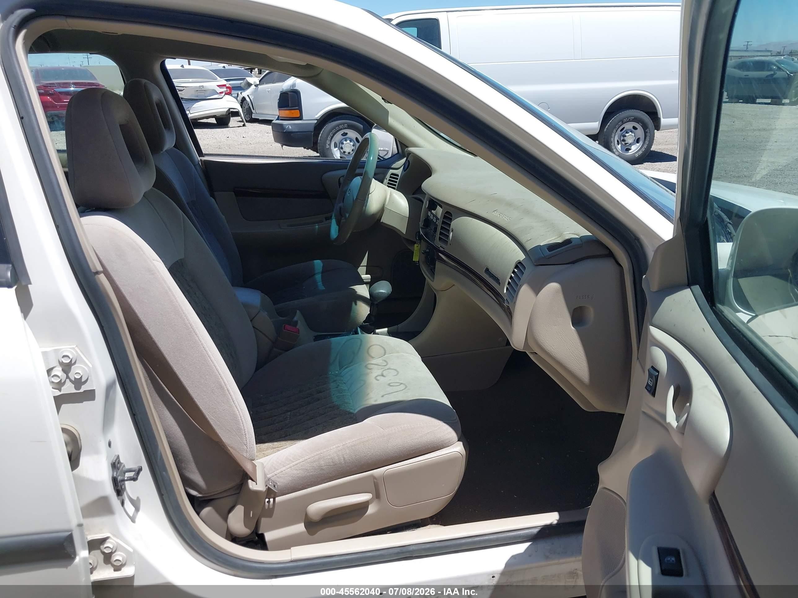 2003 Chevrolet Impala Ls White vin: 2G1WH55K339454031