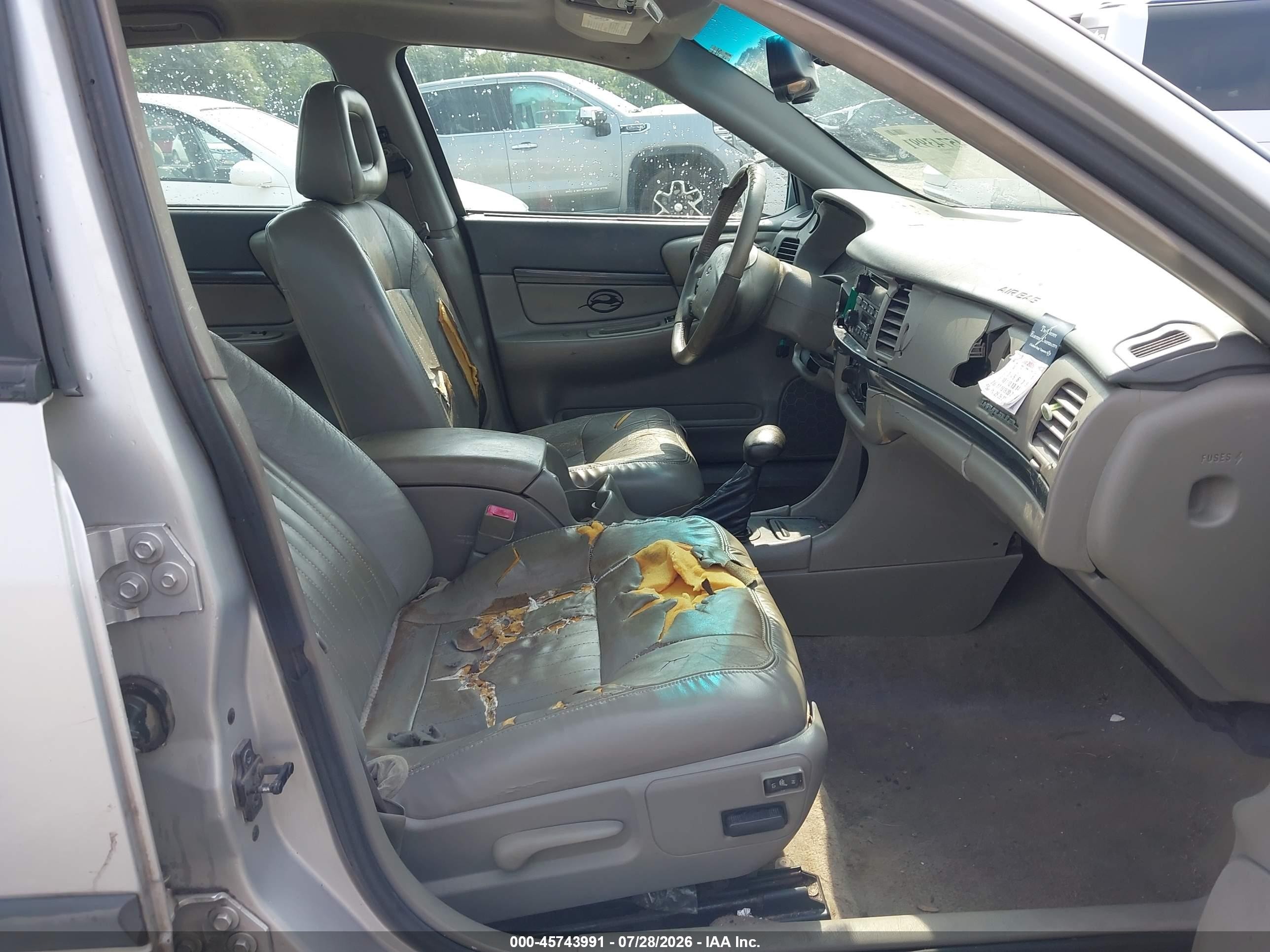 2002 Chevrolet Impala Ls Silver vin: 2G1WH55K429321101