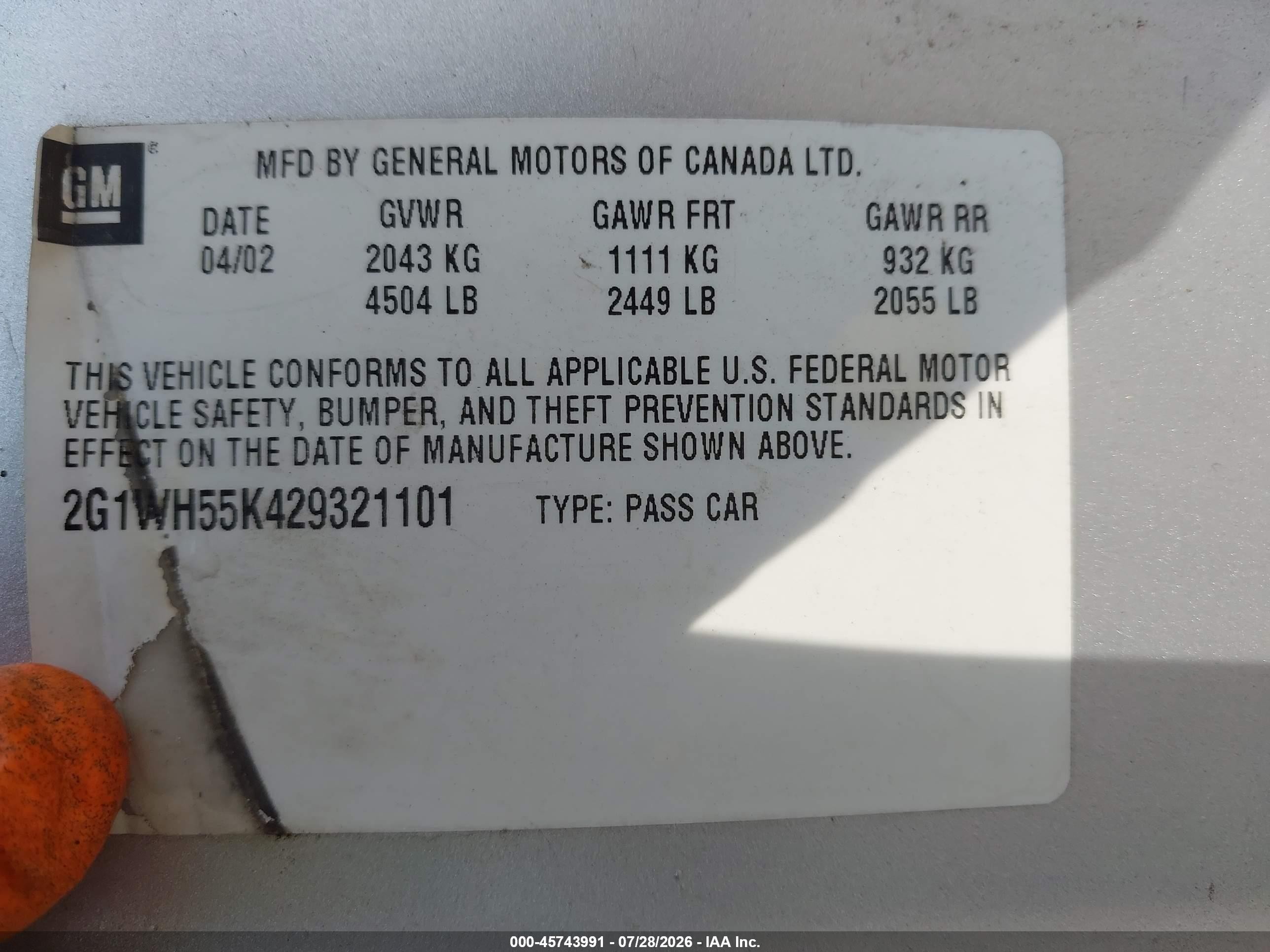 2002 Chevrolet Impala Ls Silver vin: 2G1WH55K429321101