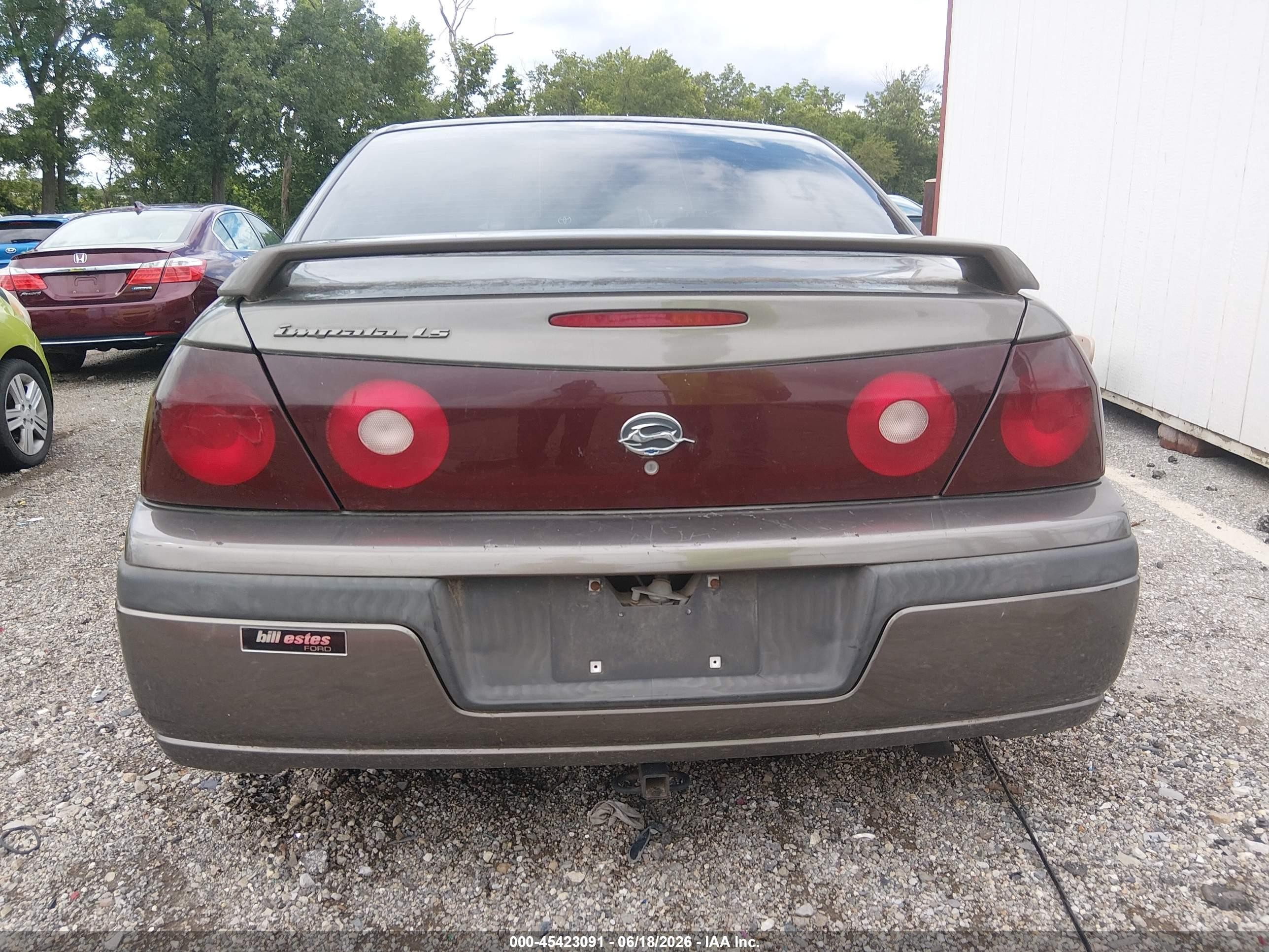 2003 Chevrolet Impala Ls Коричневый vin: 2G1WH55K539218772